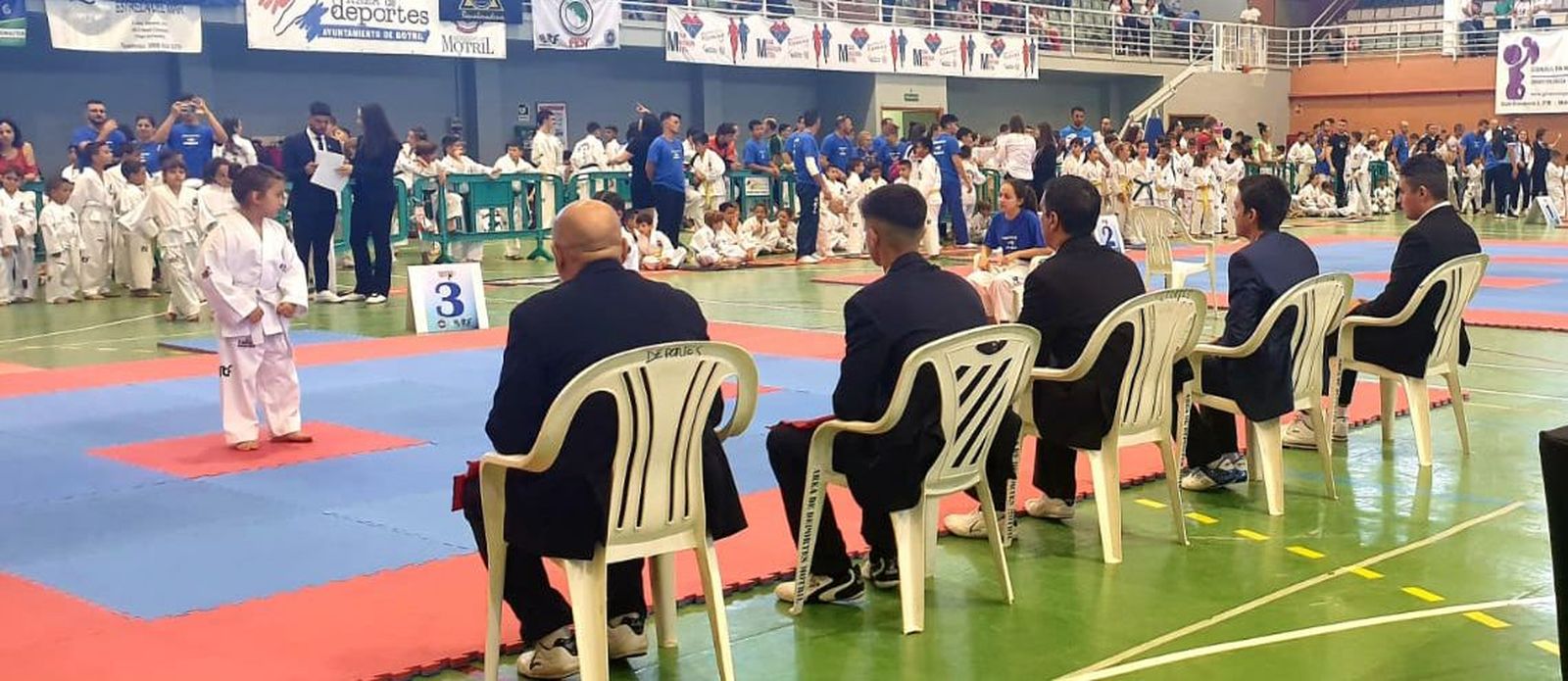 Un momento de una de las celebraciones de la Copa Ciudad de Motril de Taekwondo