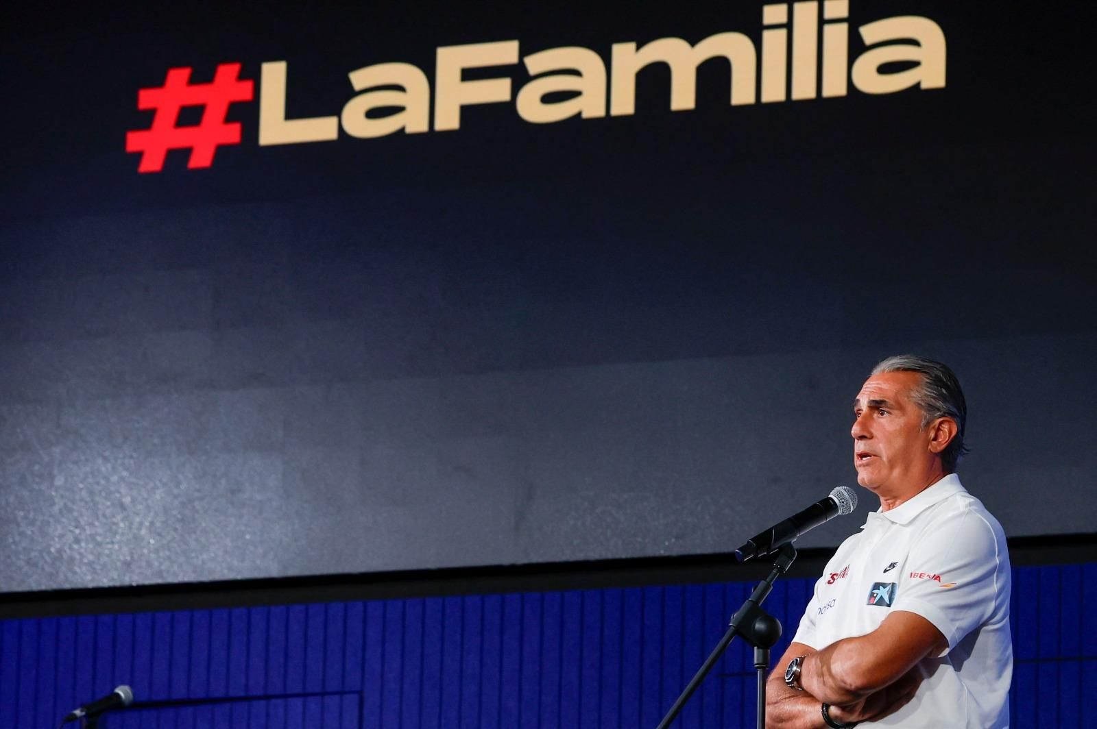 Alberto Díaz y Mario Saint-Supéry, en la presentación de España para el Eurobasket