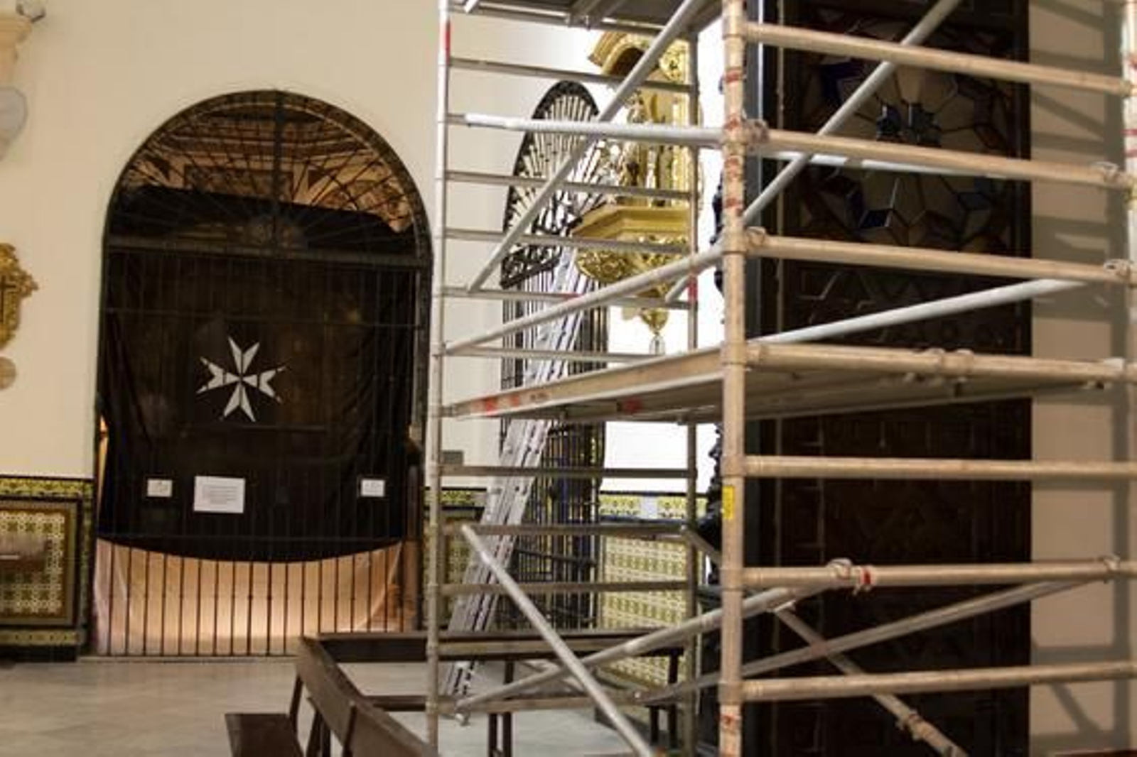 Zona de la parroquia aún en obras.

Foto: Victoria Hidalgo