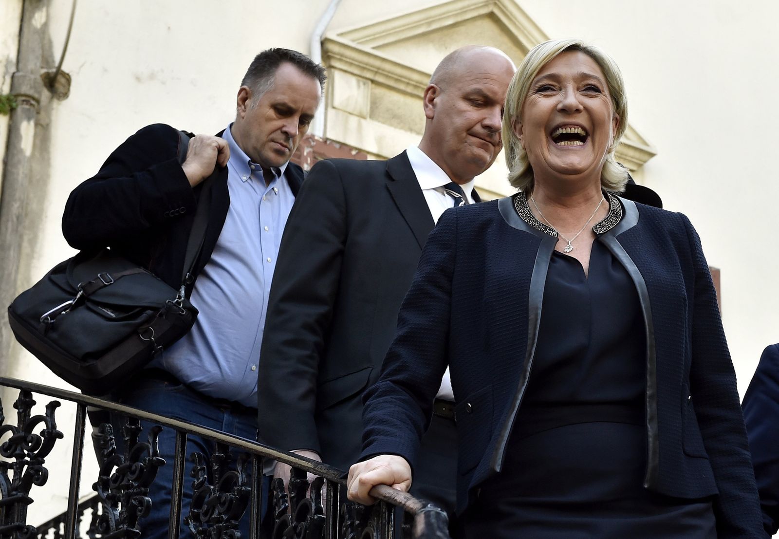 Marine Le Pen, tras su reunión con el ministro de Exteriores libanés.
