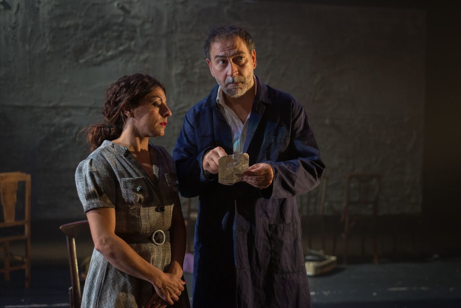 Cristina Medina y Santiago Molero en un momento de la obra