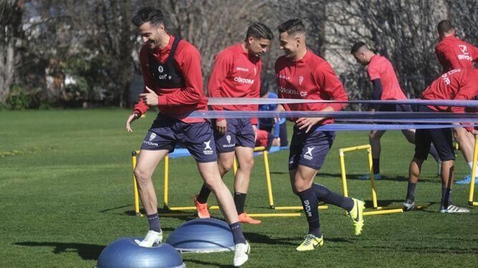 Juan Villar durante el entrenamiento del miércoles.