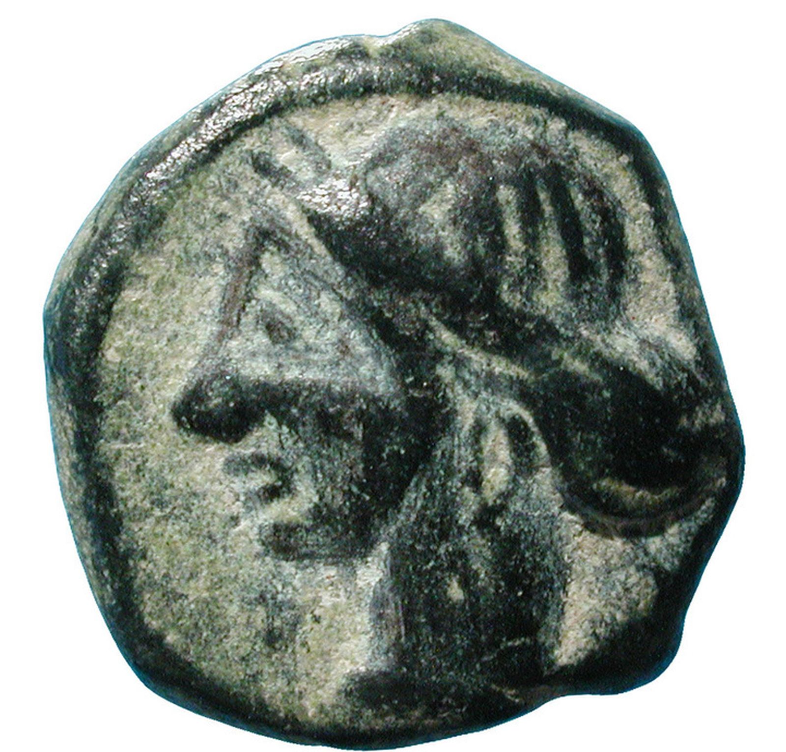 Divisor hispano-cartaginés de estilo tosco. Colección privada. Fuente: www.monedaiberica.org.