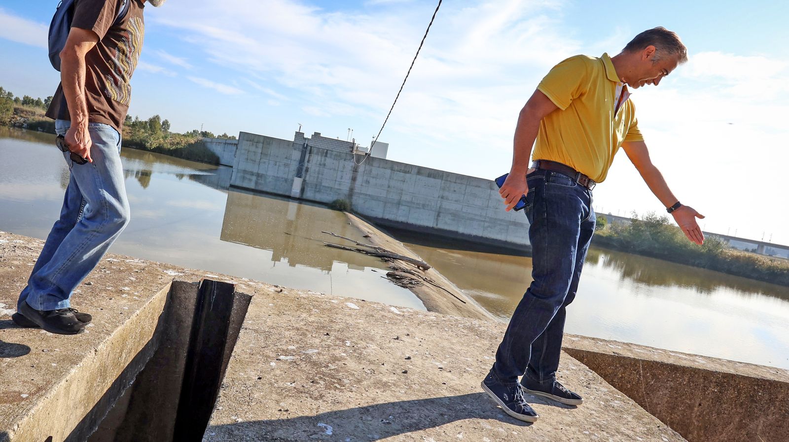 Abandono del río Guadalete a su paso por Jerez