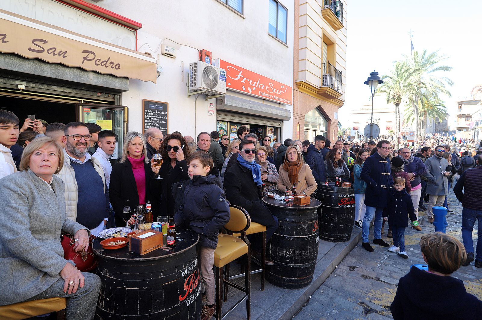 Imágenes del ambiente en la procesión de San Sebastián