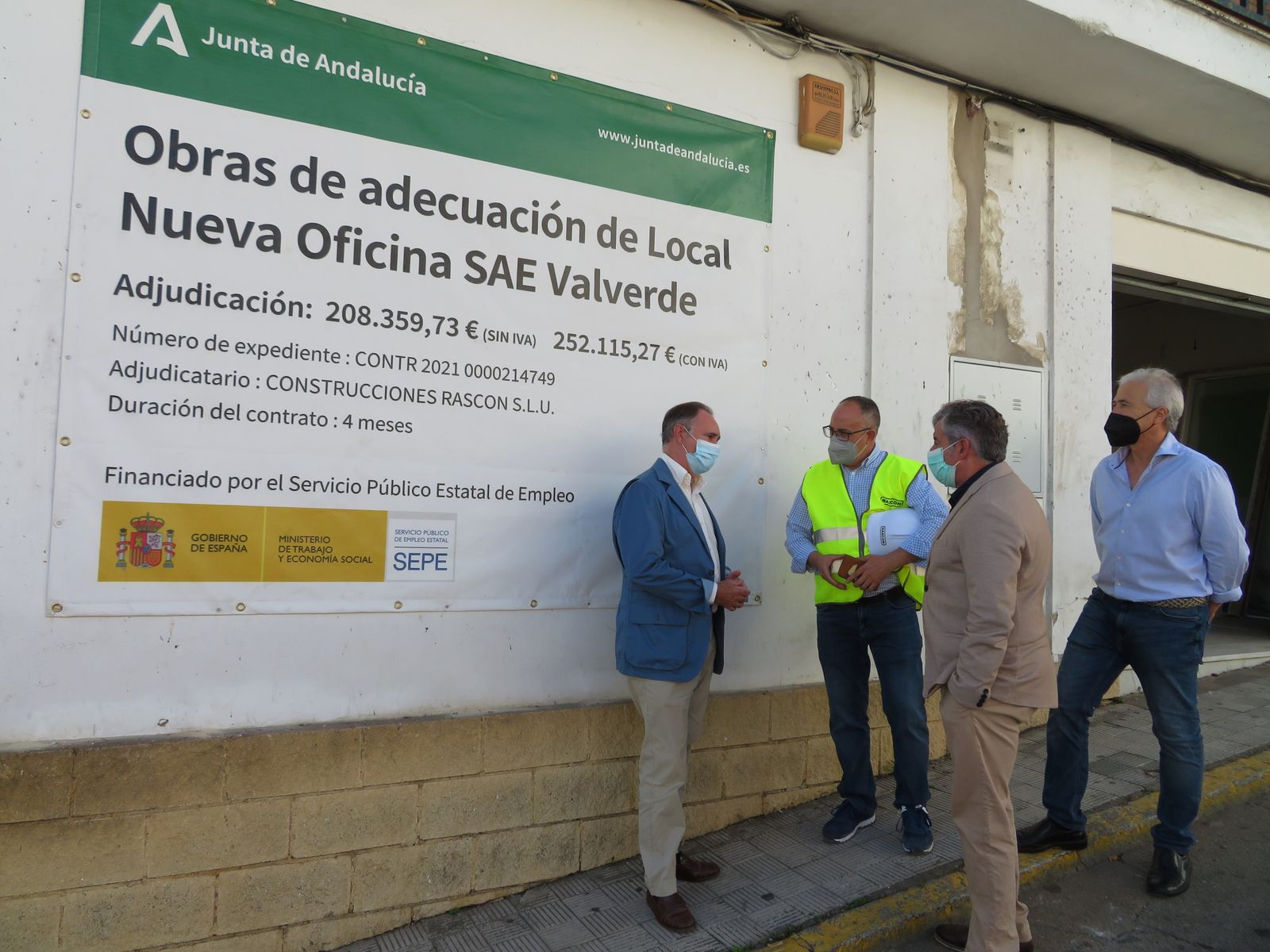 Obras de la nueva Oficina de Empleo en Valverde del Camino