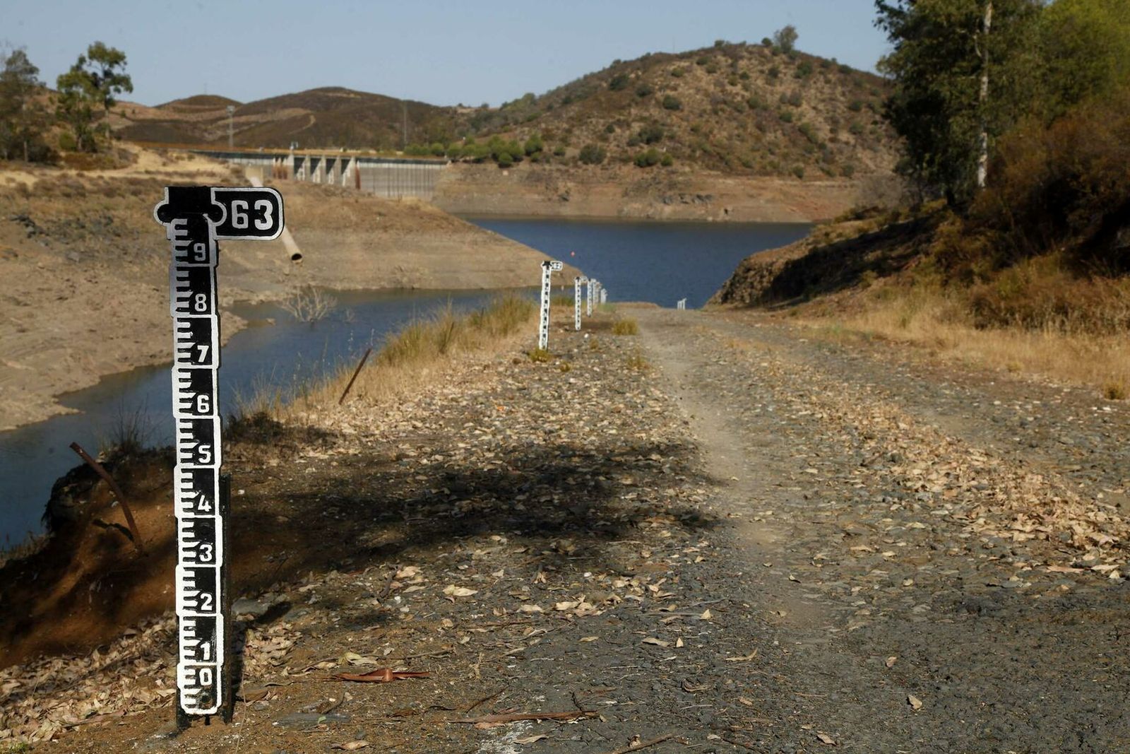 Los niveles en los pantanos han descendido en verano.
