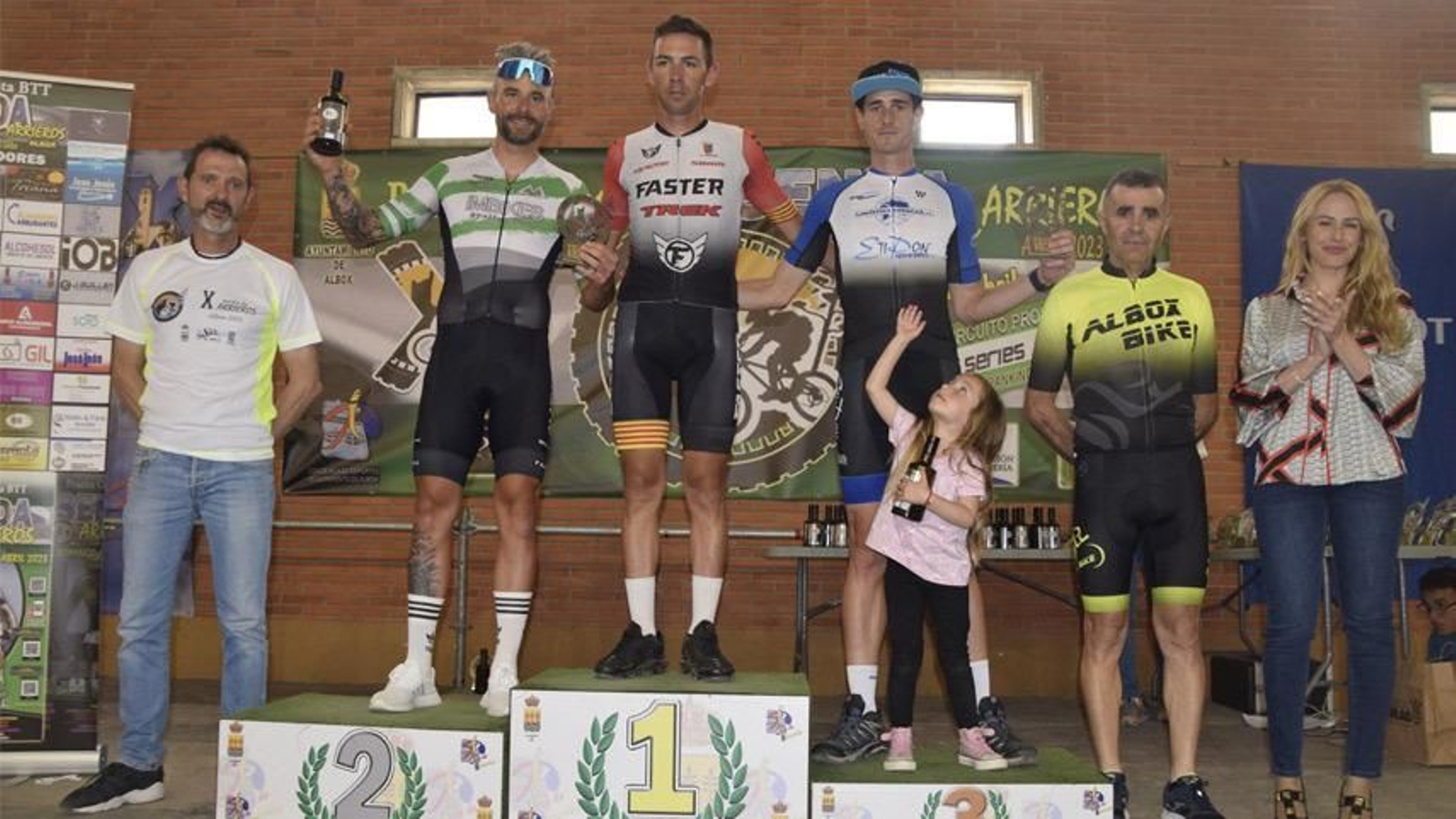 Podio de la BTT Senda de Arrieros celebrada en Albox.