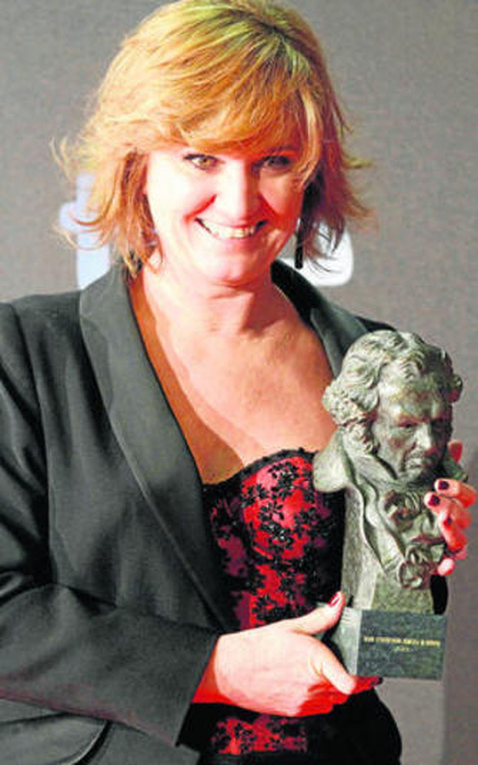 Wagener, el domingo, con su Goya a la mejor actriz de reparto.