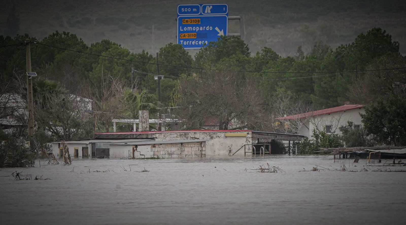 Imágenes de las zonas afectadas por la crecida del rio Guadalete en Jerez