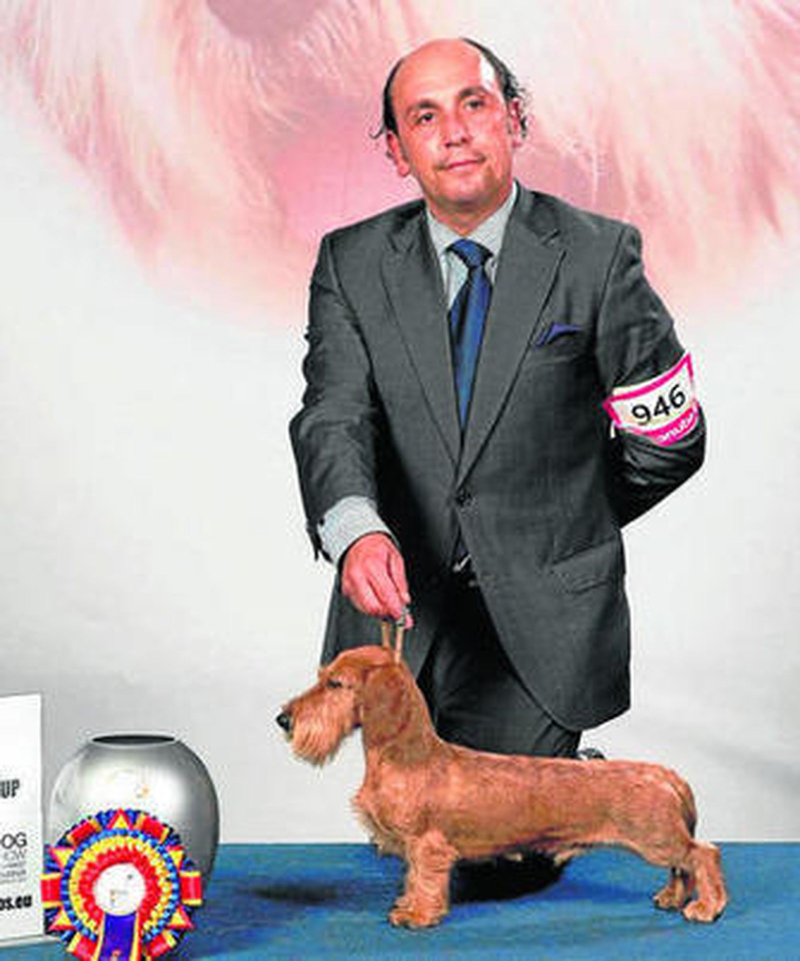 Boza con 'Alpheretz Artista', ganador del Europeo de Bucarest en 2012.