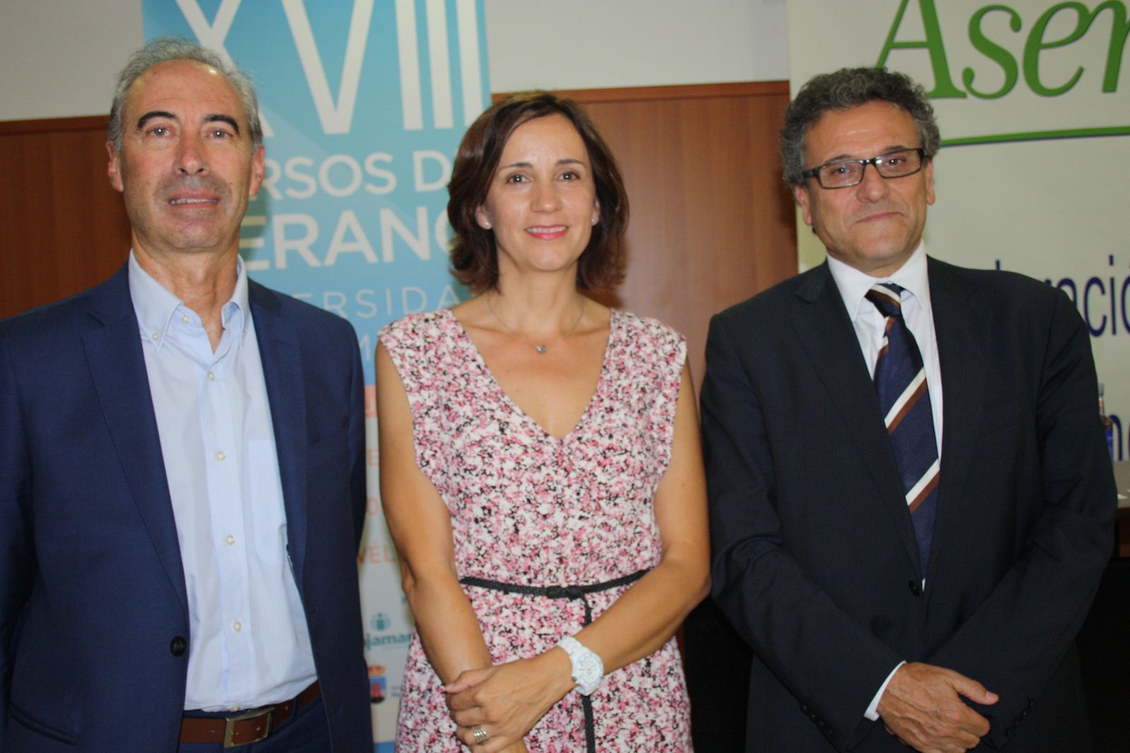 Javier Deleyto, Pilar Jerez y Miguel Ángel Mañas en la clausura.