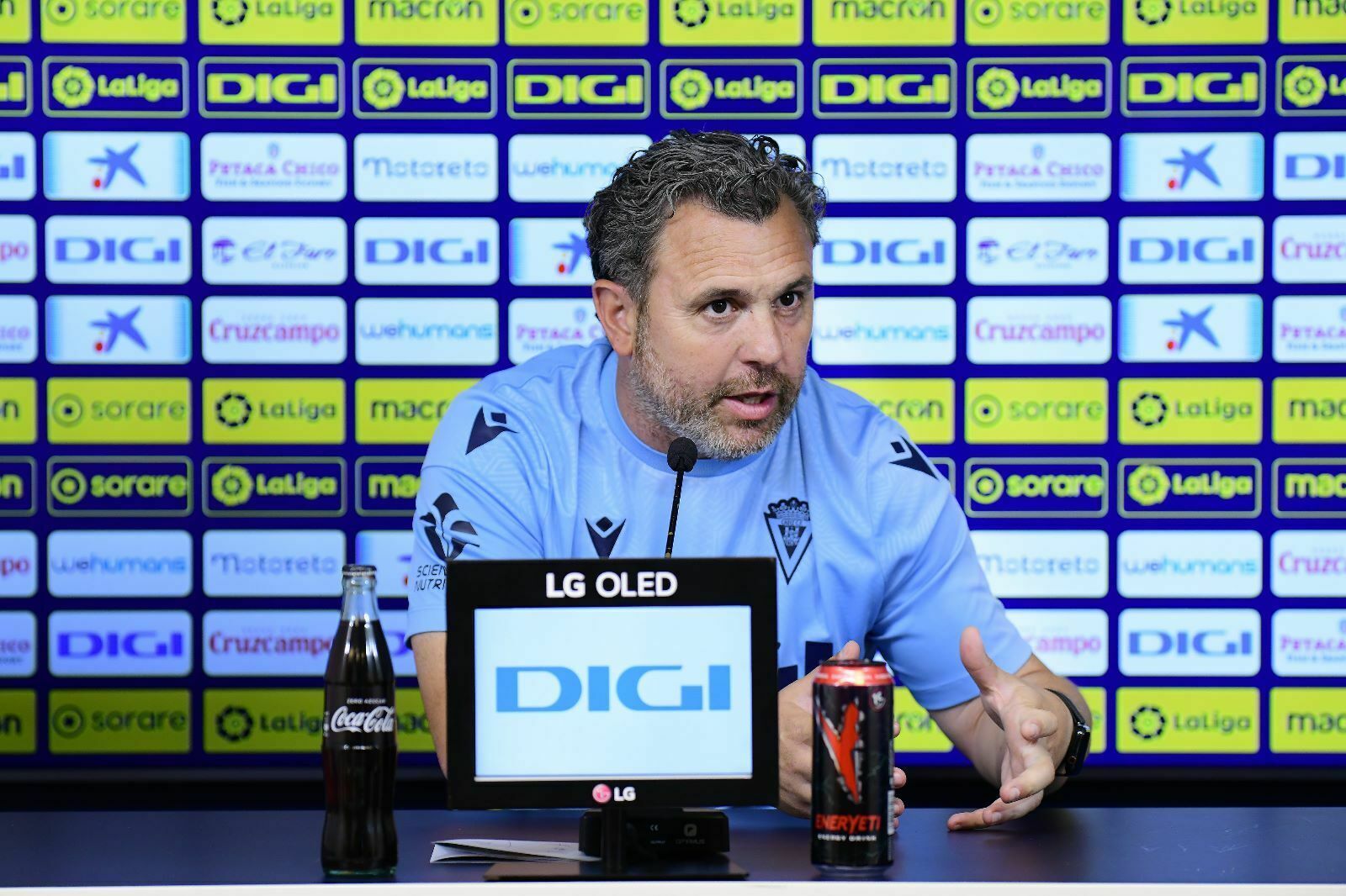 Sergio González, este jueves en la sala de prensa de El Rosal.