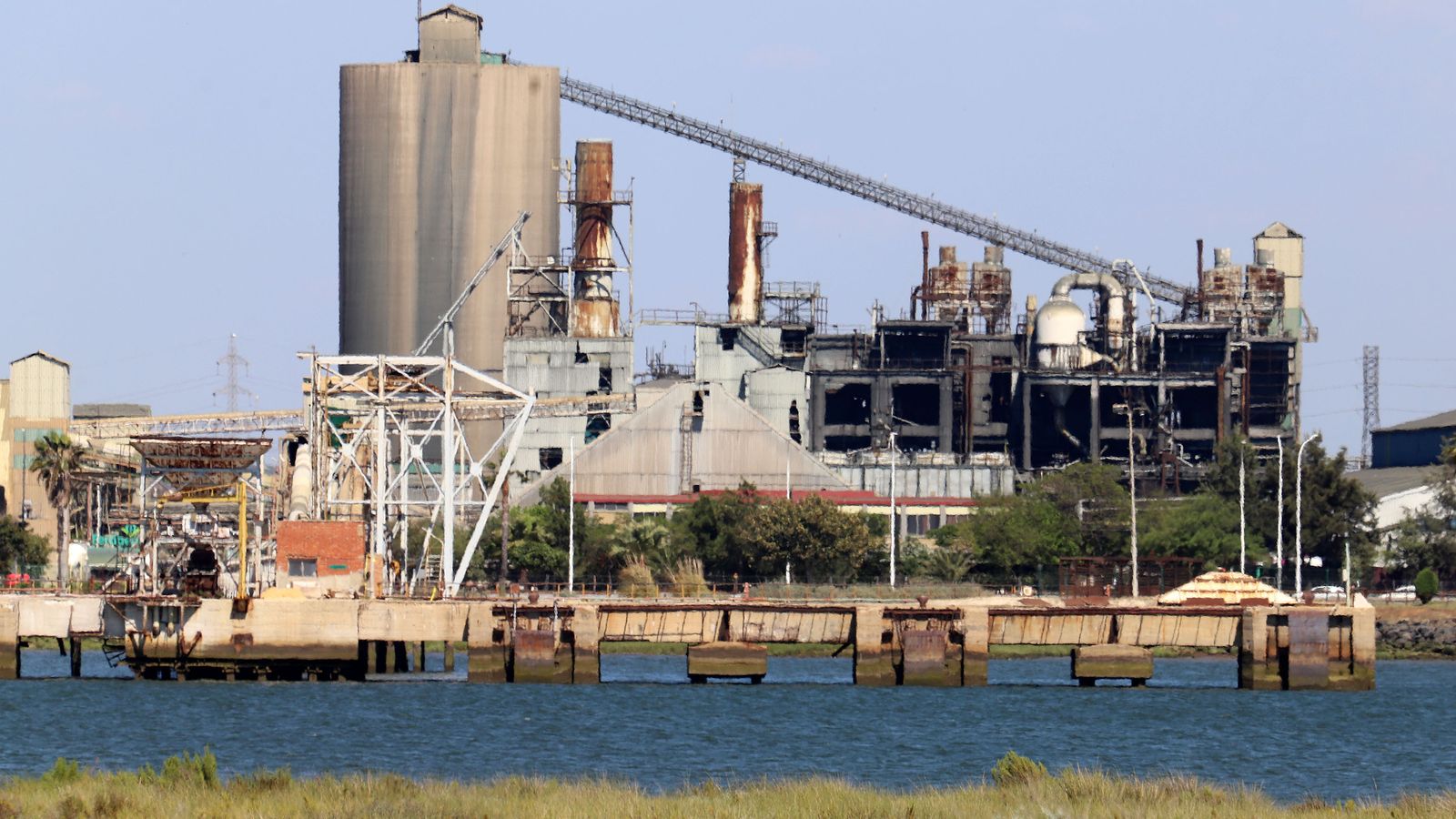 Instalaciones del Polo industrial de Huelva en la mañana de ayer.