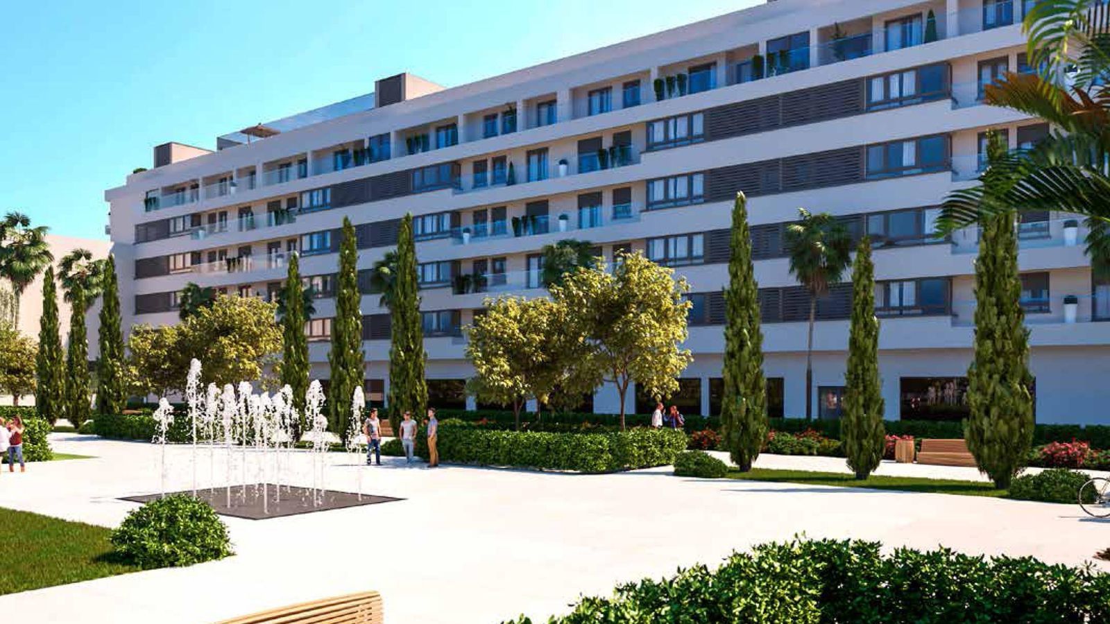 Aspecto del alzado del nuevo Residencial Costaluz.