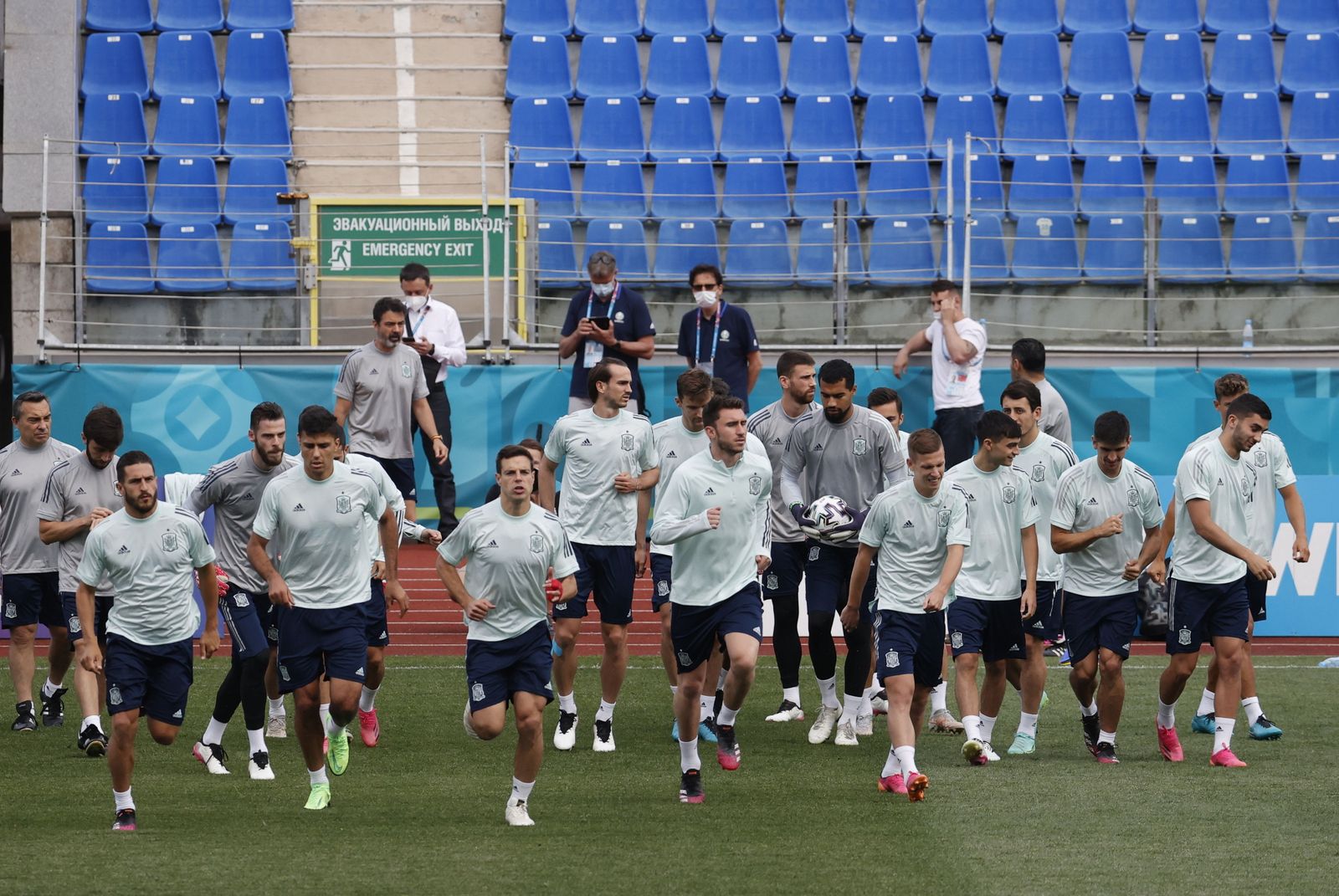 España entrena en San Petersburgo