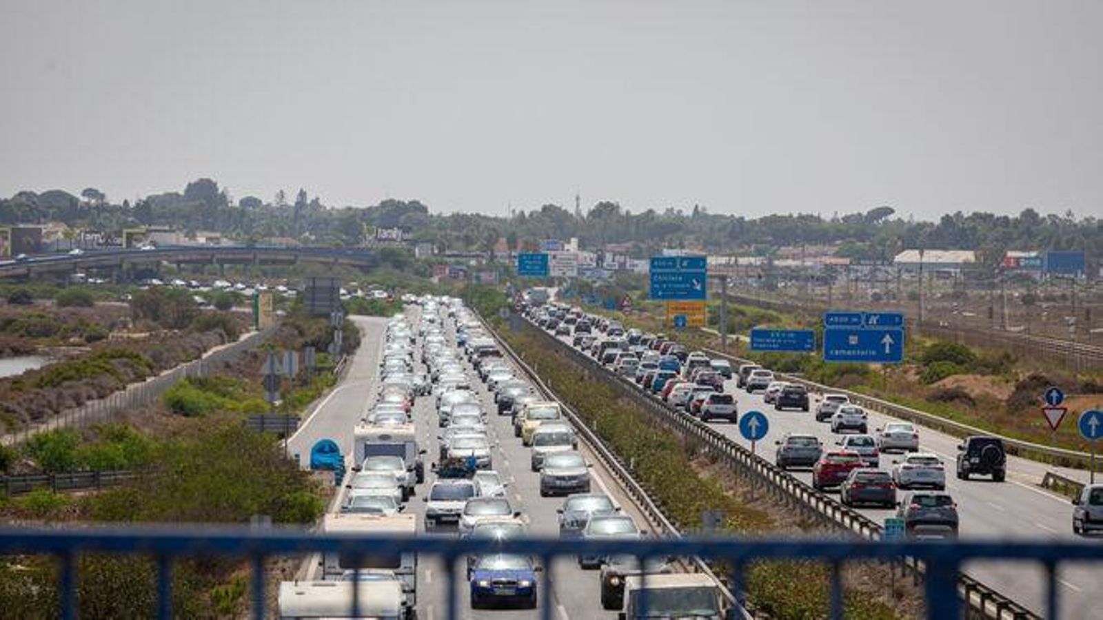 Retenciones kilométricas en el nudo de Tres Caminos.