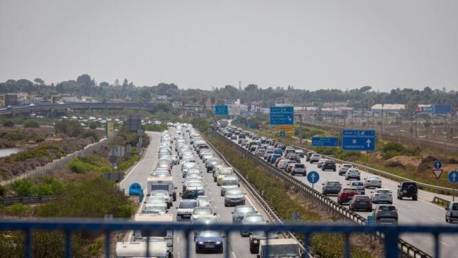 Retenciones kilométricas en el nudo de Tres Caminos.