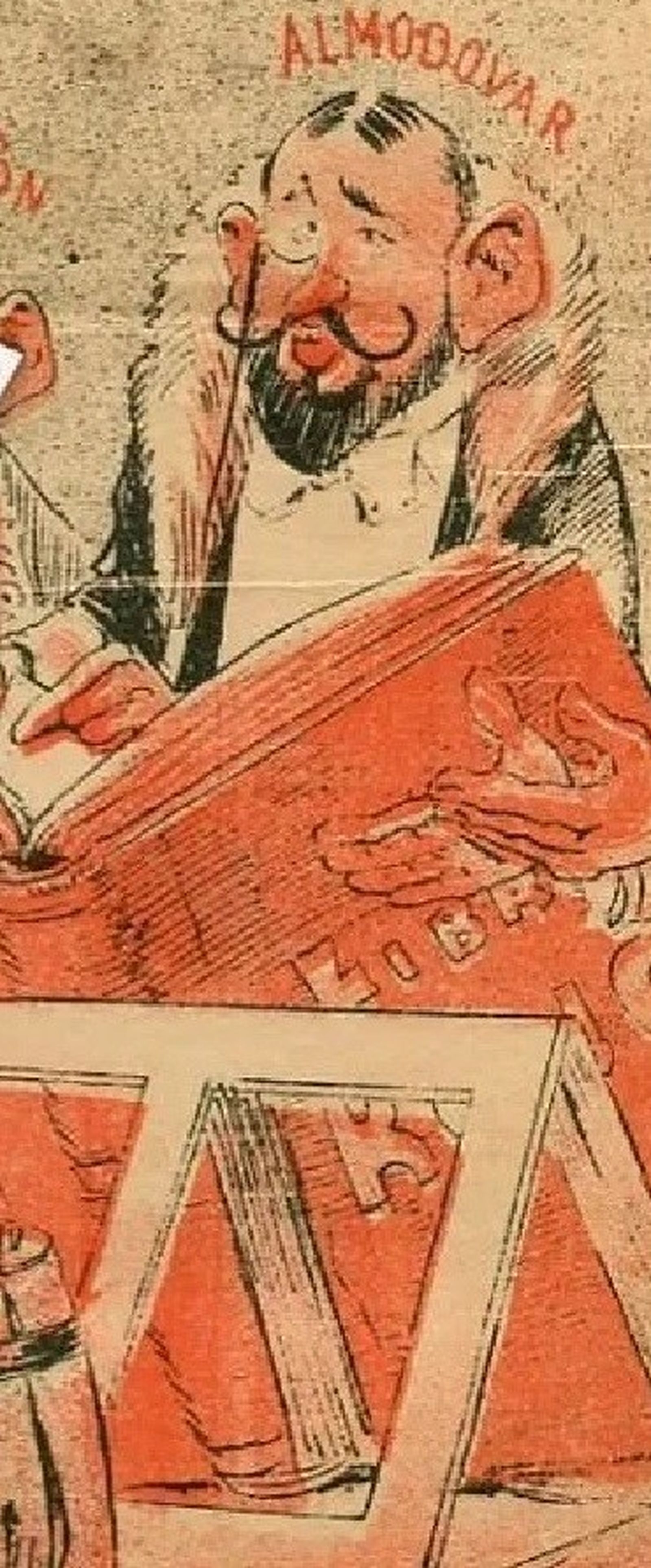 Detalle de la portada de El Calínez, 1898.