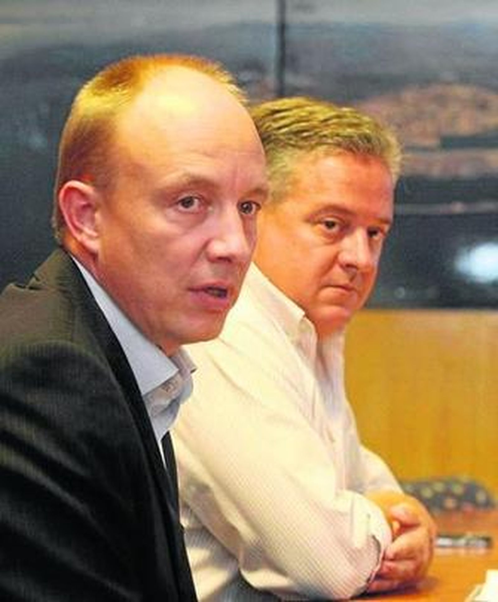 Anders Kjeldsen y Javier Sáez, en rueda de prensa.