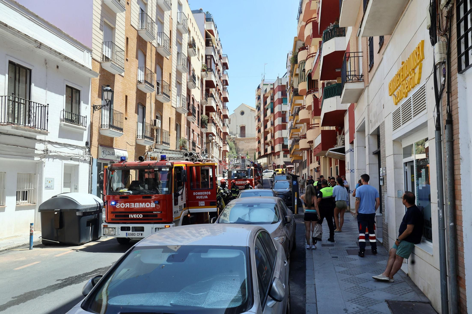 Imágenes del incendio ocurrido en la calle La Palma