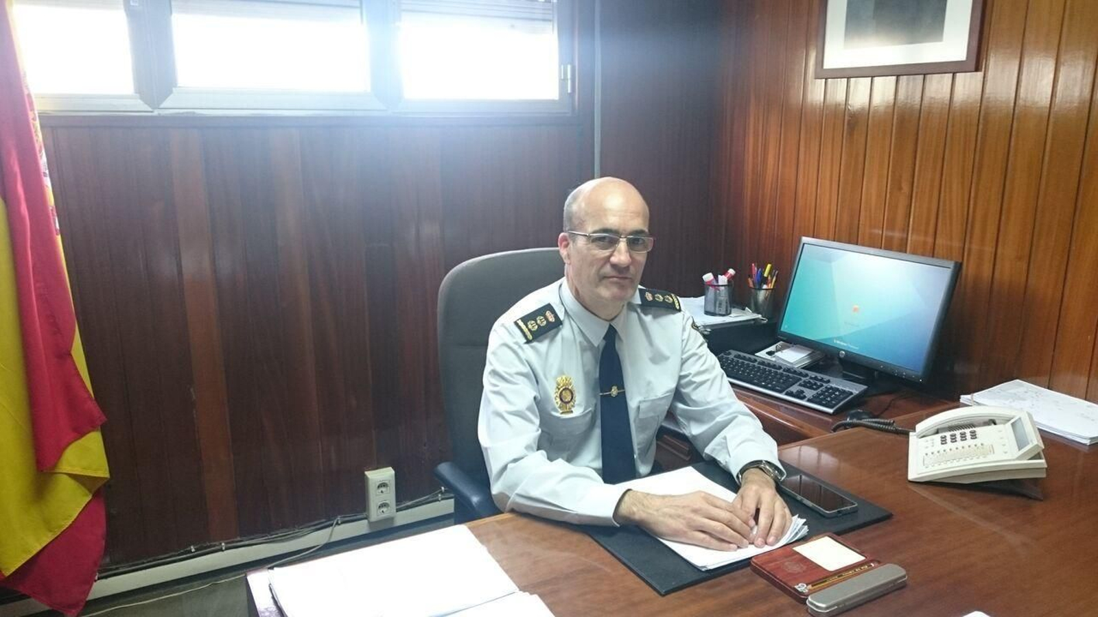Francisco José García Carrasco, en su despacho de la comisaría de El Puerto, a donde llegó en enero de 2016.