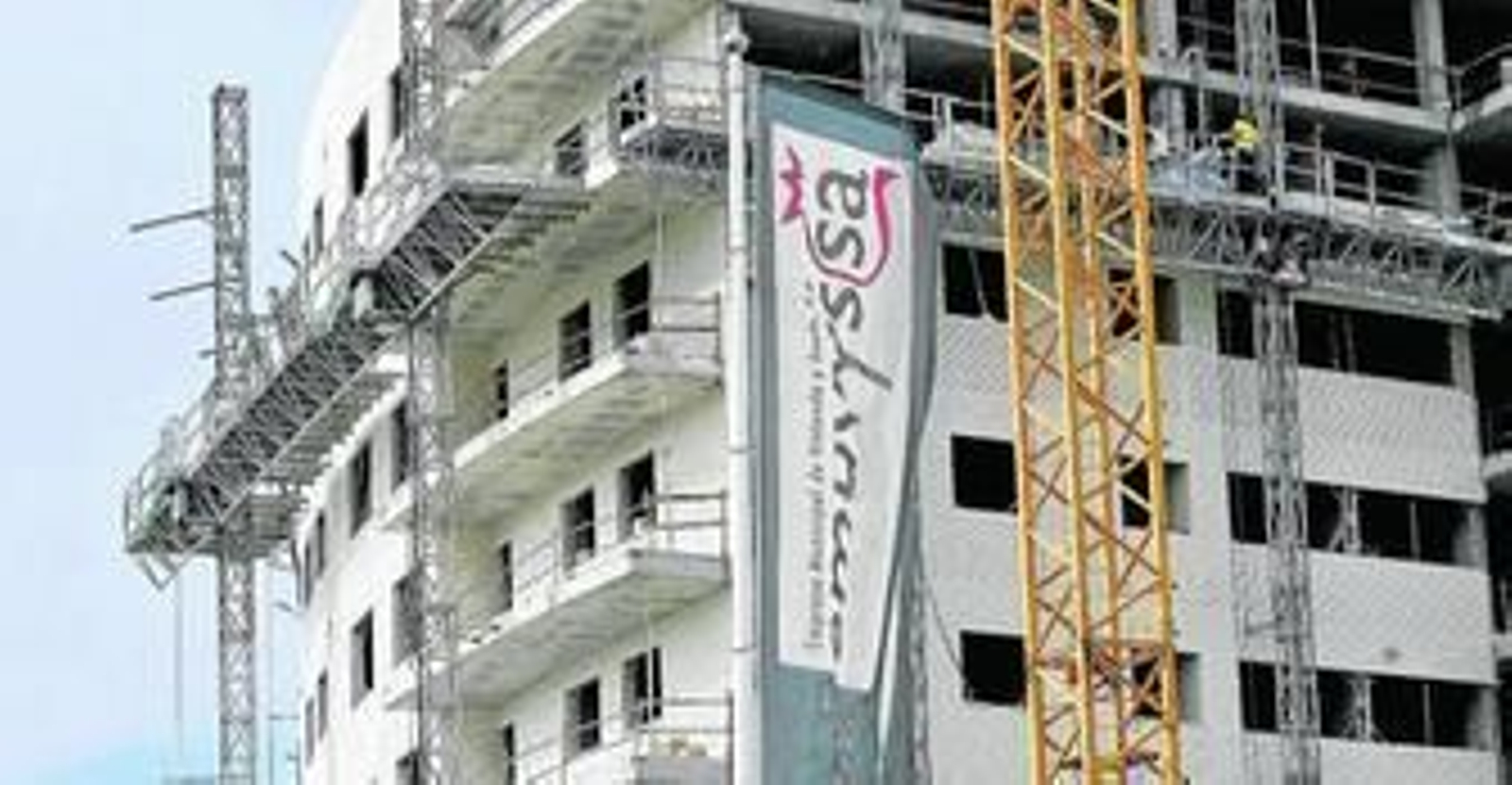 Imagen del edificio Apache, actualmente en construcción.