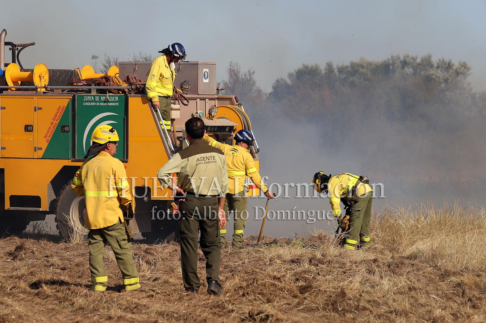 Imágenes del incendio en Doñana