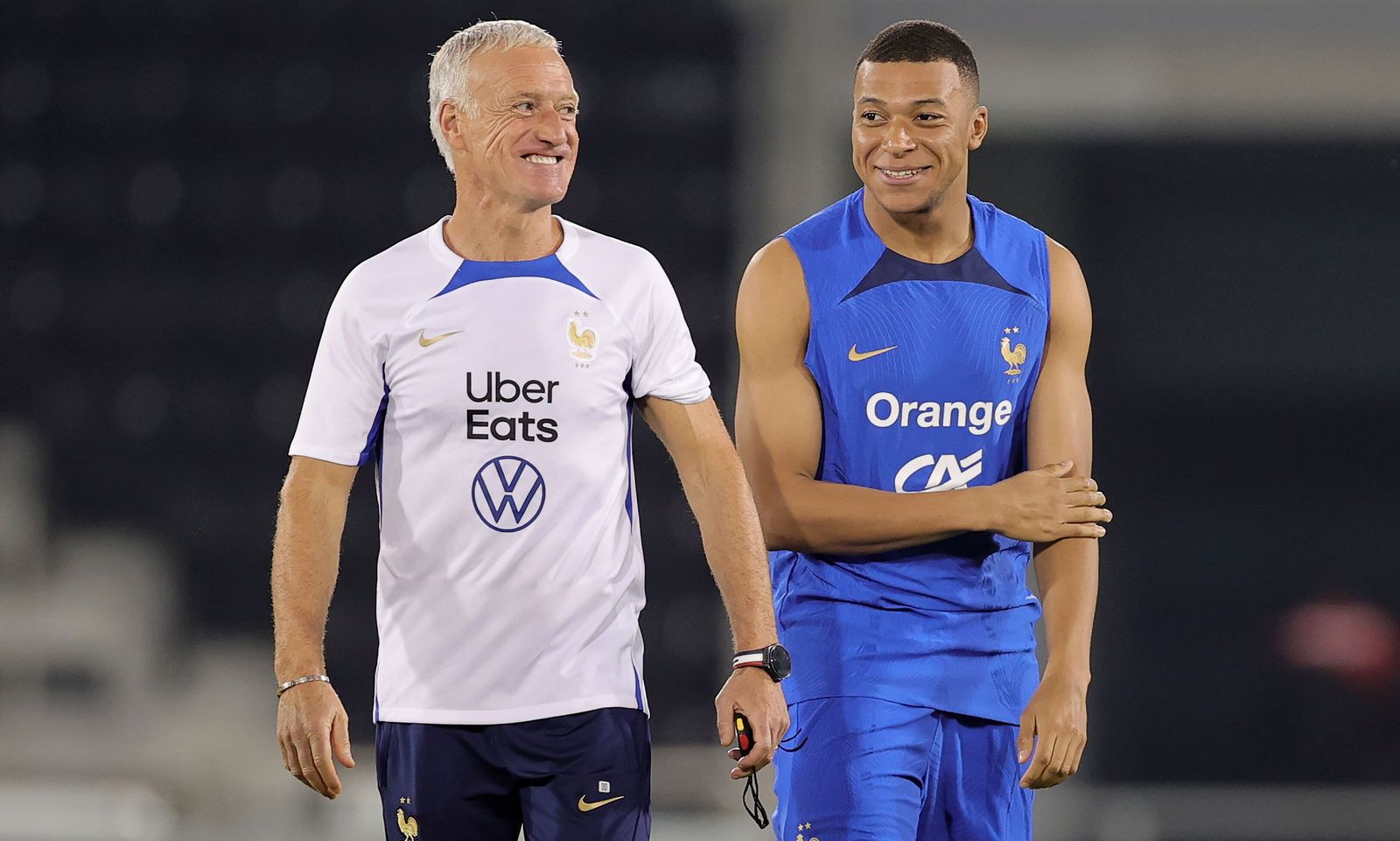 Deschamps y Mbappé.