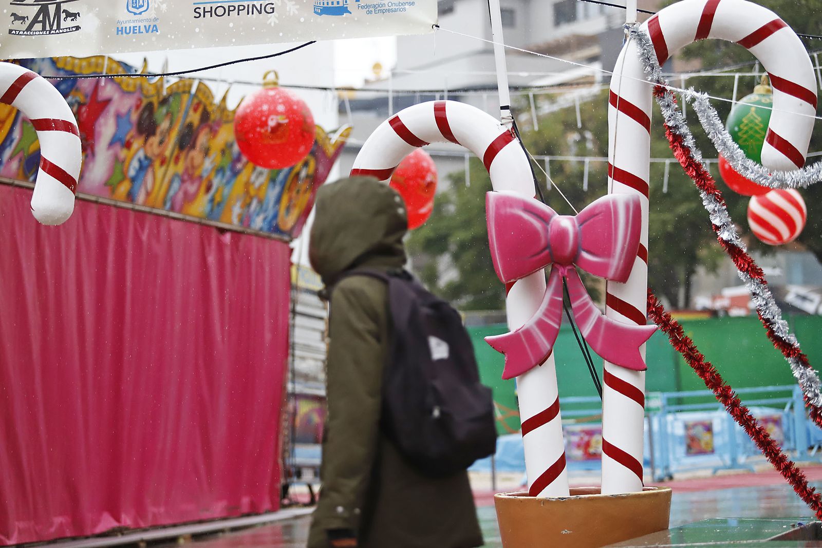 imágenes de la lluviosa mañana en Huelva