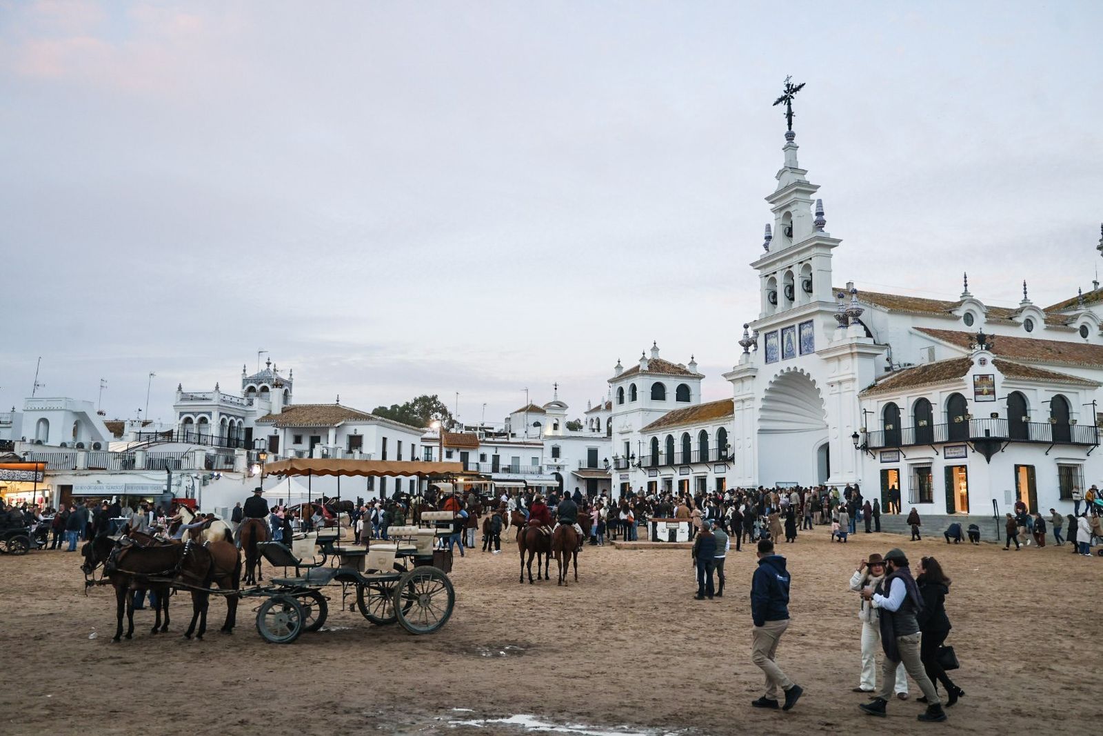 La aldea almonteña de El Rocío.