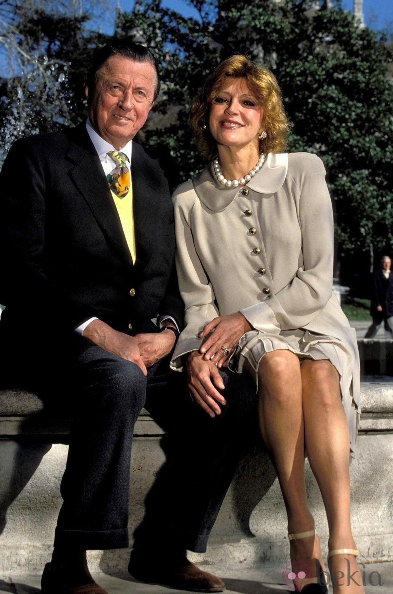 El barón Thyssen y Carmen Cervera, poco después de casarse.