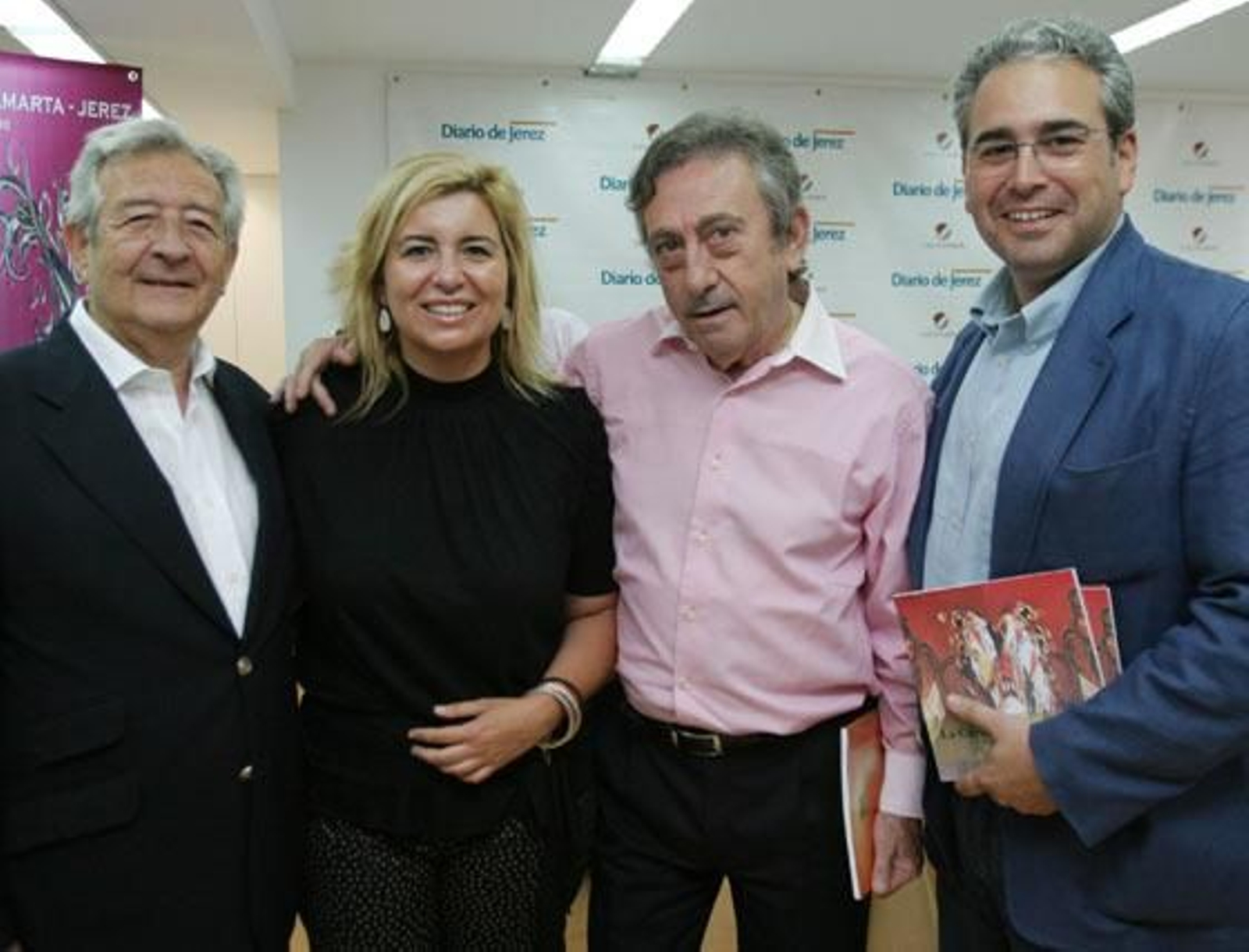 El actor Luis Varela, junto a Alfonso Rodríguez y sus hijos Sara y Alfonso, en la presentación del programa. 

Foto: Vanesa Lobo