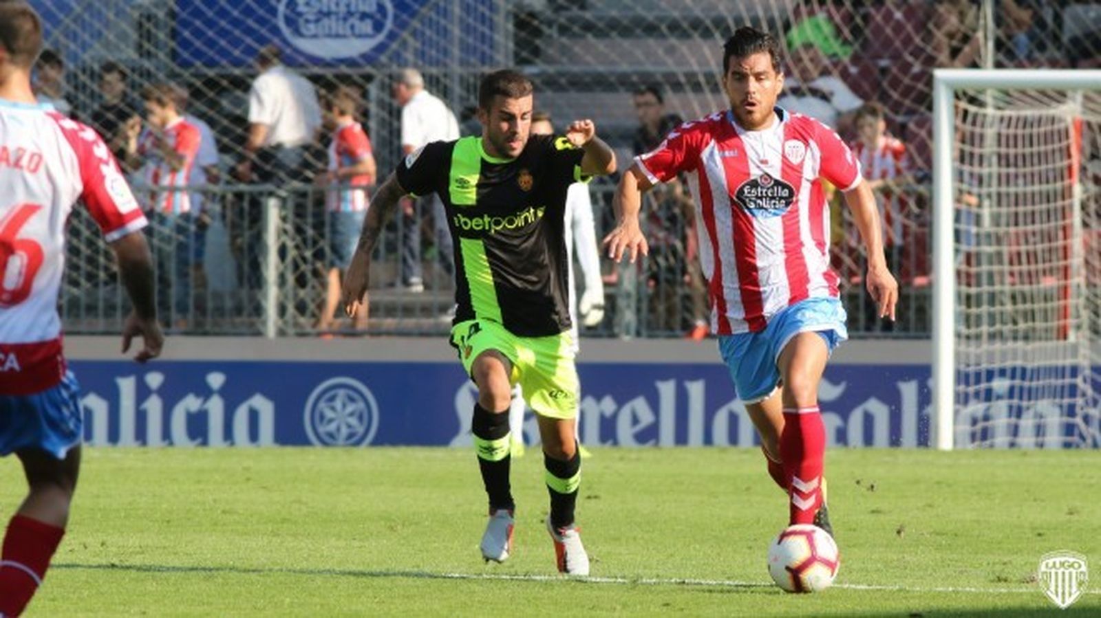 Josete, en un partido con el Lugo.