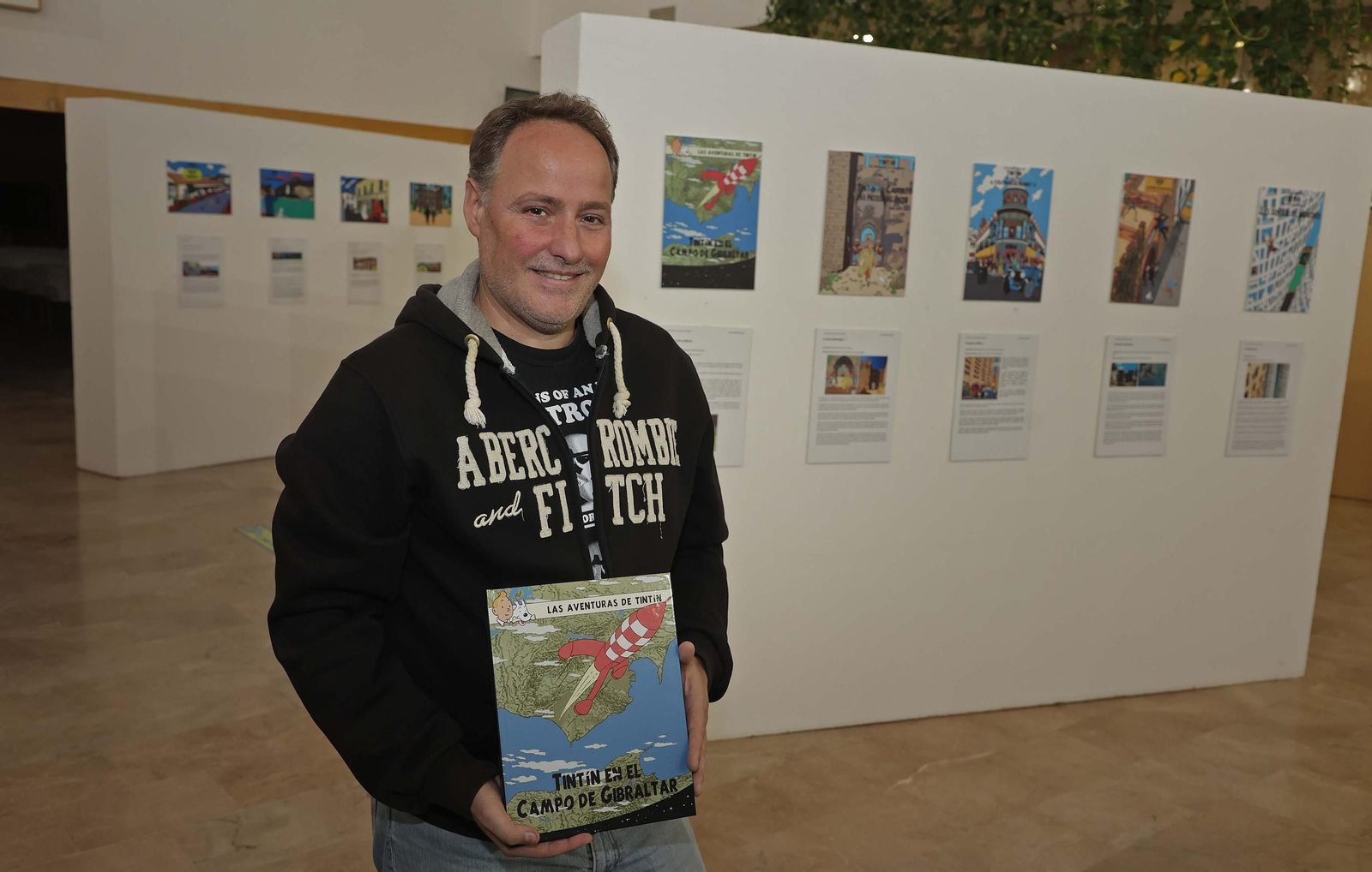 Fotos de la exposición Tintín en el Campo de Gibraltar