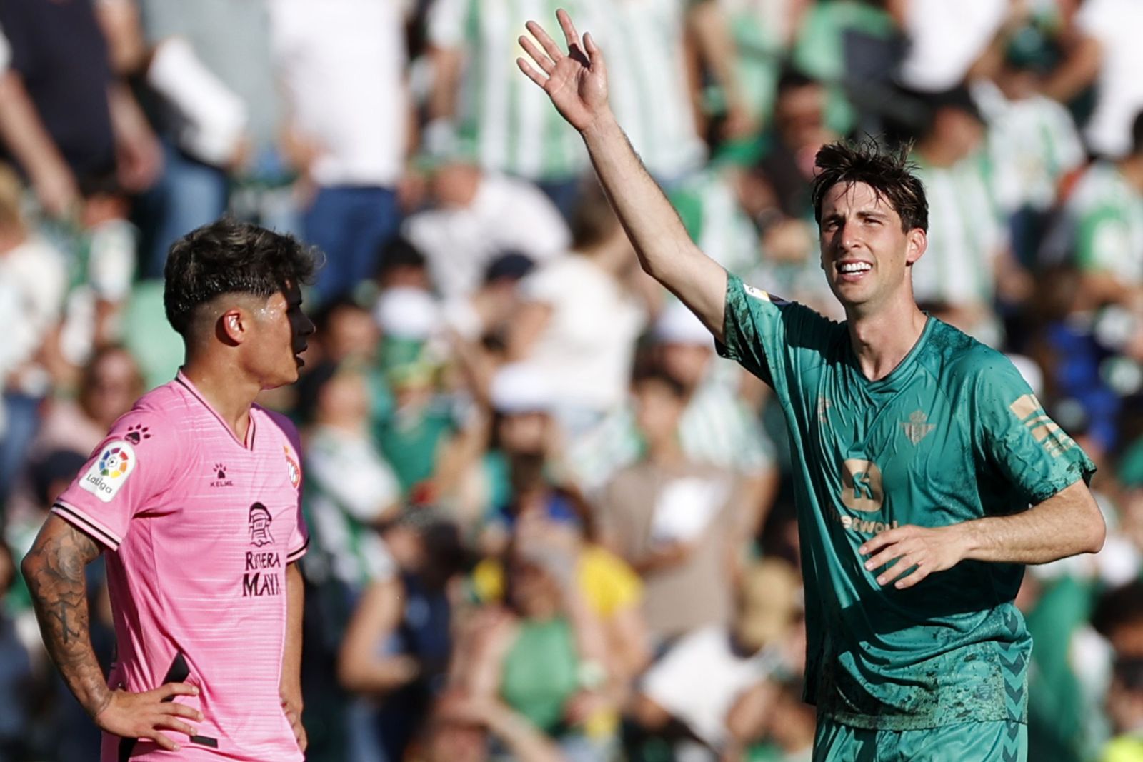 Miranda celebra su gol ante el Espanyol.