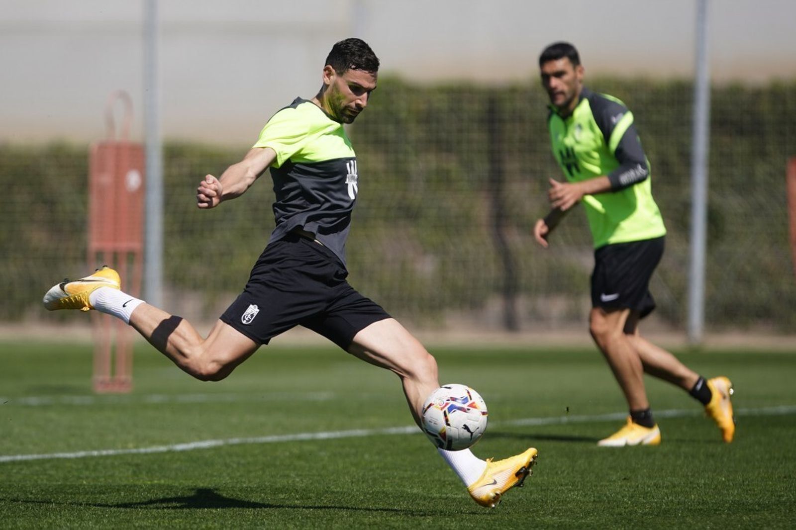 Antonio Puertas, durante un entrenamiento en la Ciudad Deportiva.