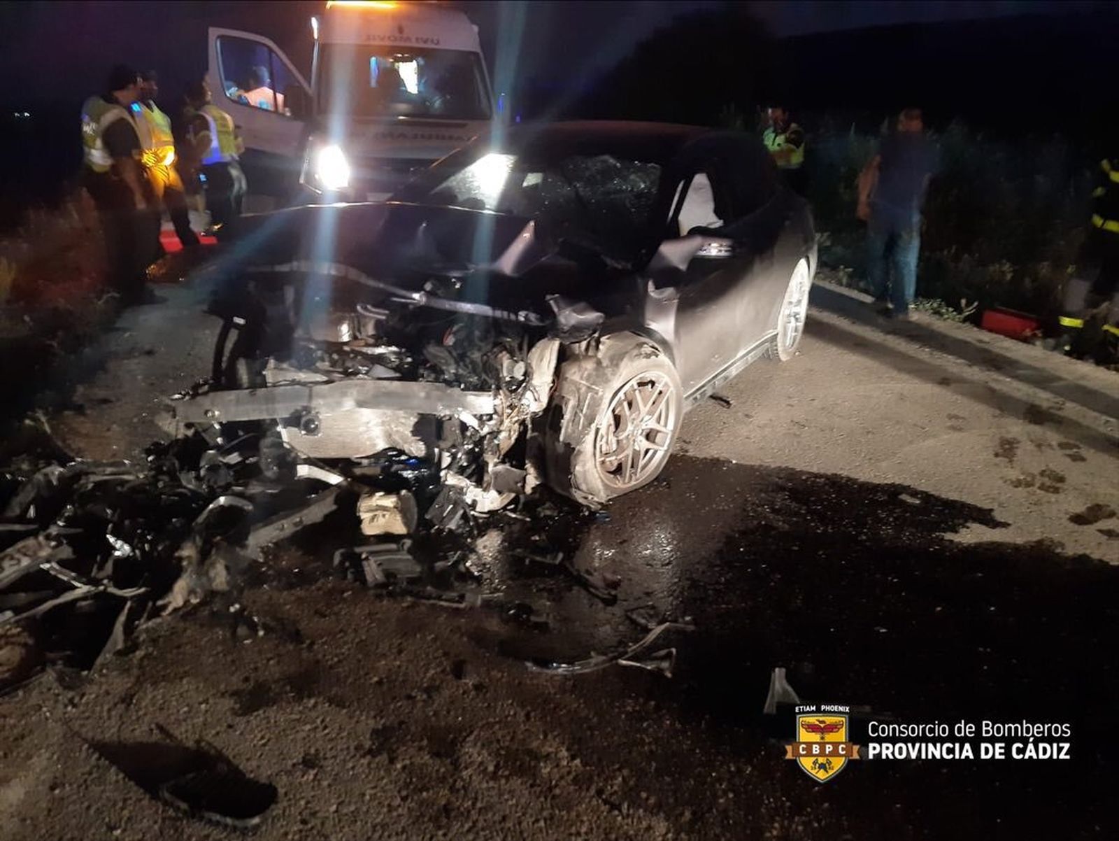 Uno de los vehículos implicados en el accidente de Paterna.