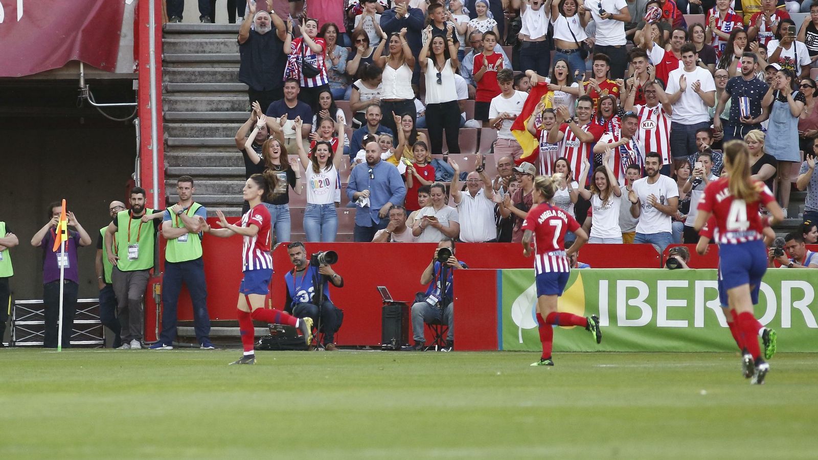 La oscense, tras marcar su gol