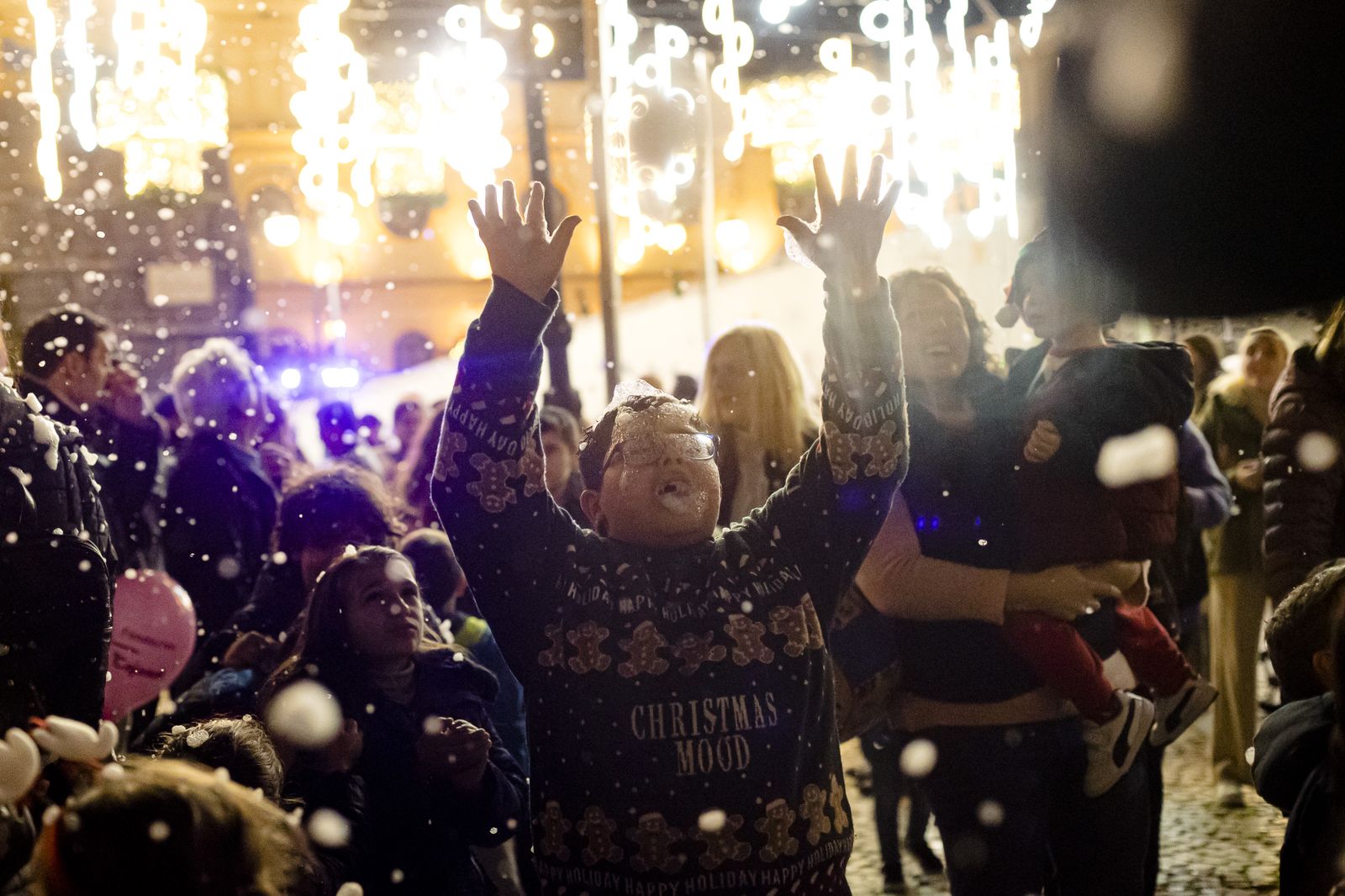 Navidad Cádiz 2022: Las imágenes de las gran nevada en la plaza San Antonio