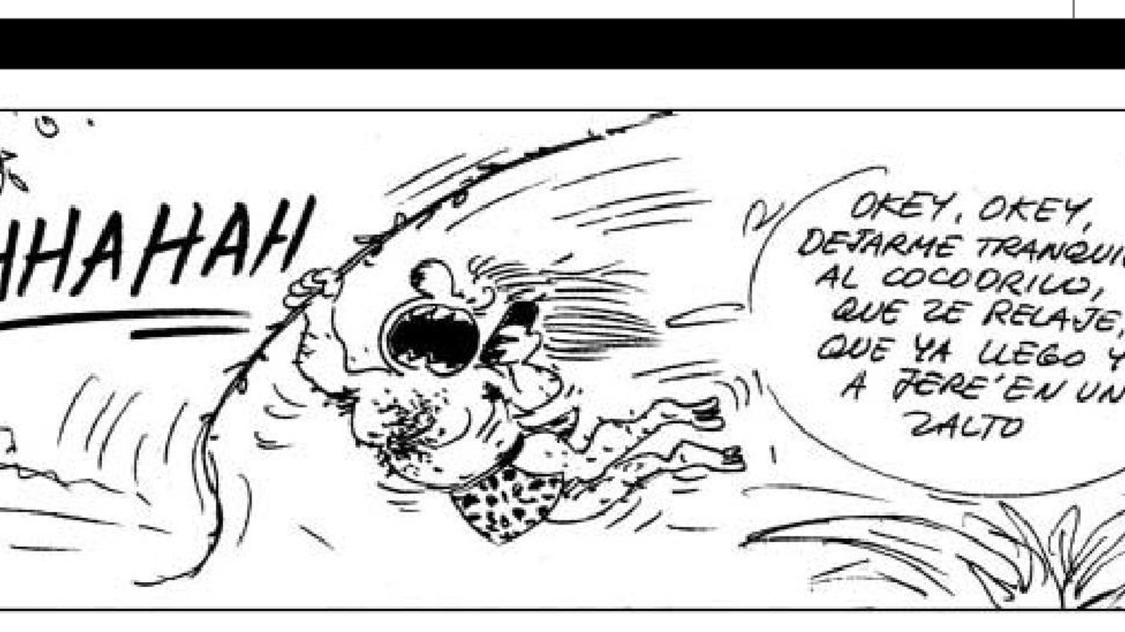 Chiste de Peri sobre el cocodrilo, publicado en Diario de Jerez los días de su búsqueda.