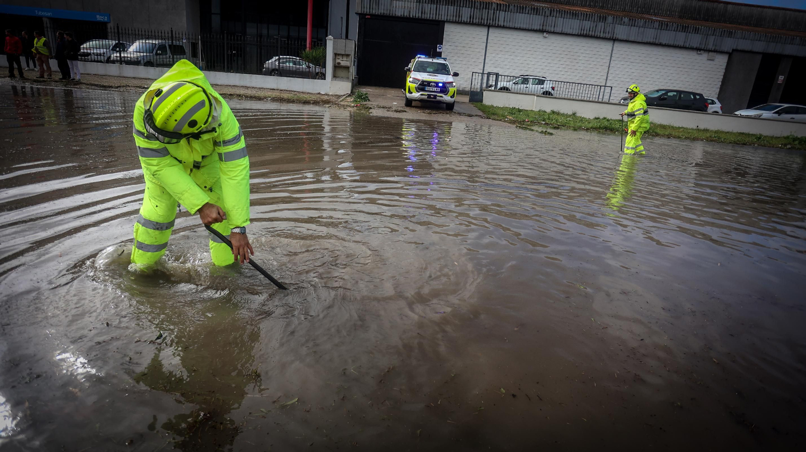 La borrasca Karlotta provoca inundaciones en algunas zonas de Jerez