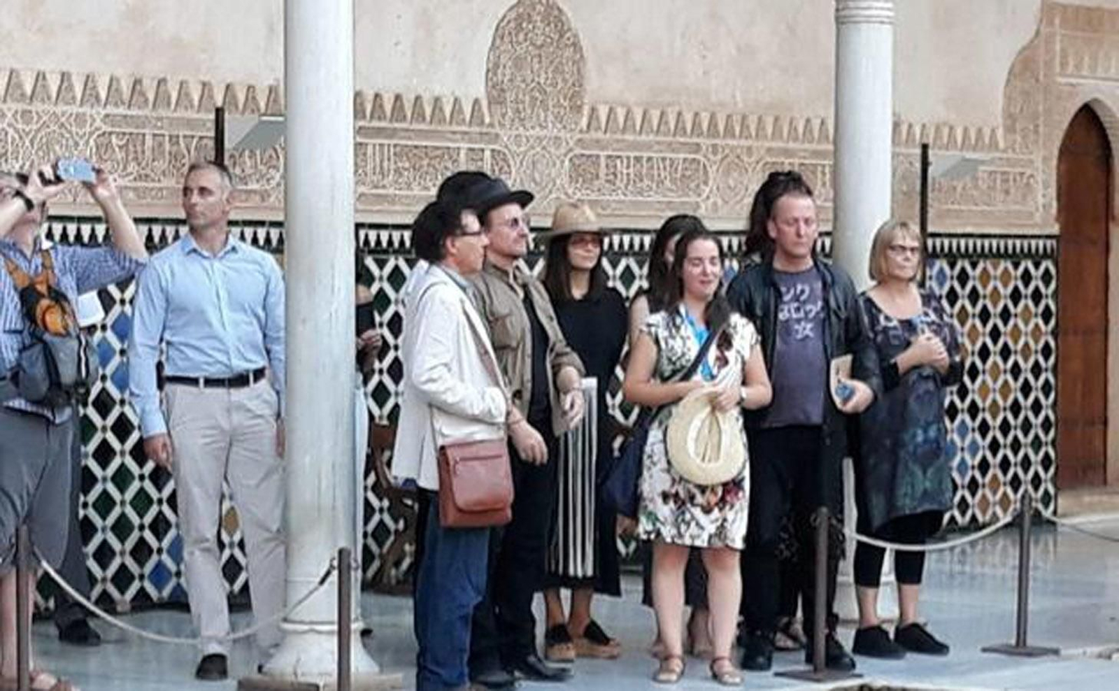 Bono, que visitó la Alhambra el pasado 23 de septiembre, preguntó “cuándo podría volver” al terminar el recorrido