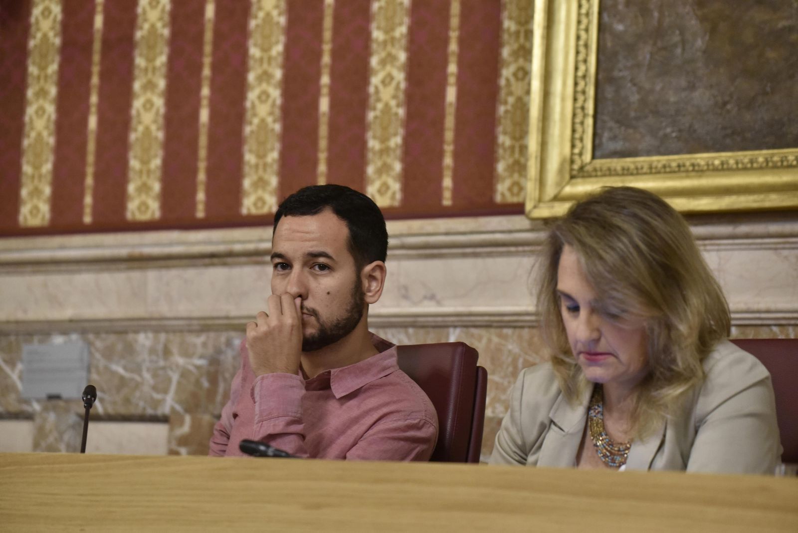 Daniel González Rojas durante la celebración de un Pleno.