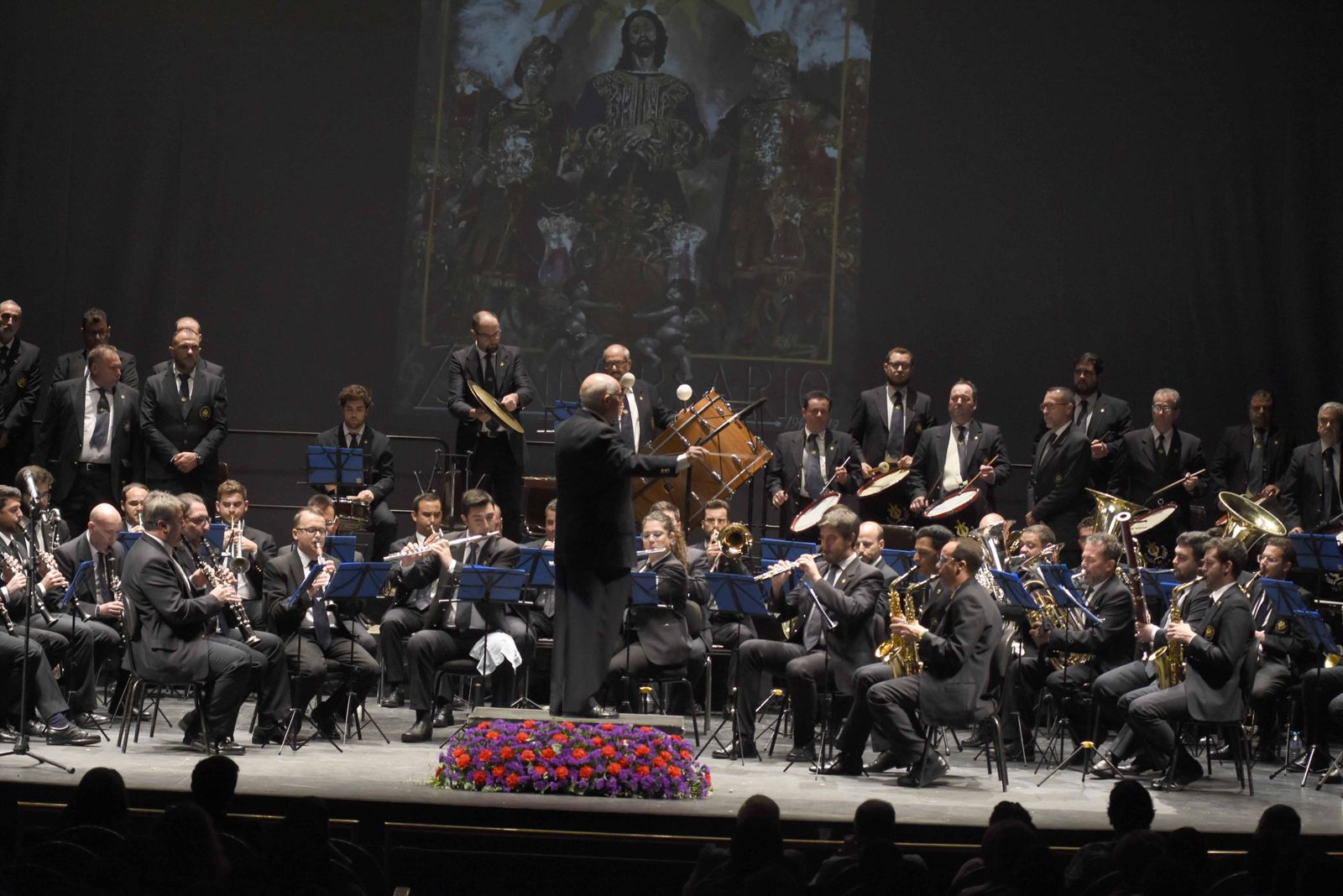 La Banda Maestro Tejera, durante el concierto de Cuaresma de 2018.