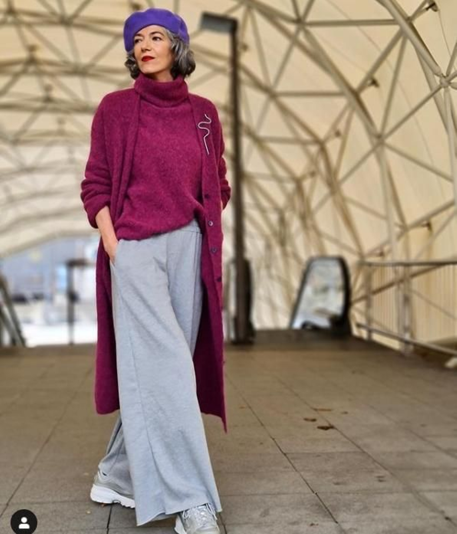 Carmen Gimeno con un conjunto de punto 'oversize'.