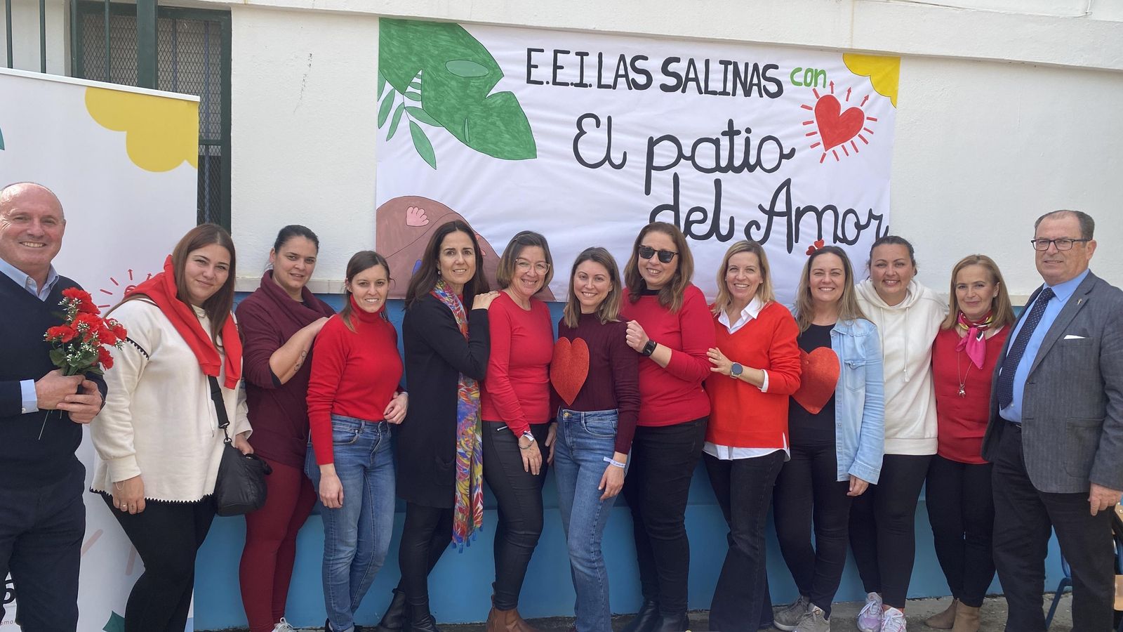Celebración de la acción solidaria este miércoles en Las Salinas.