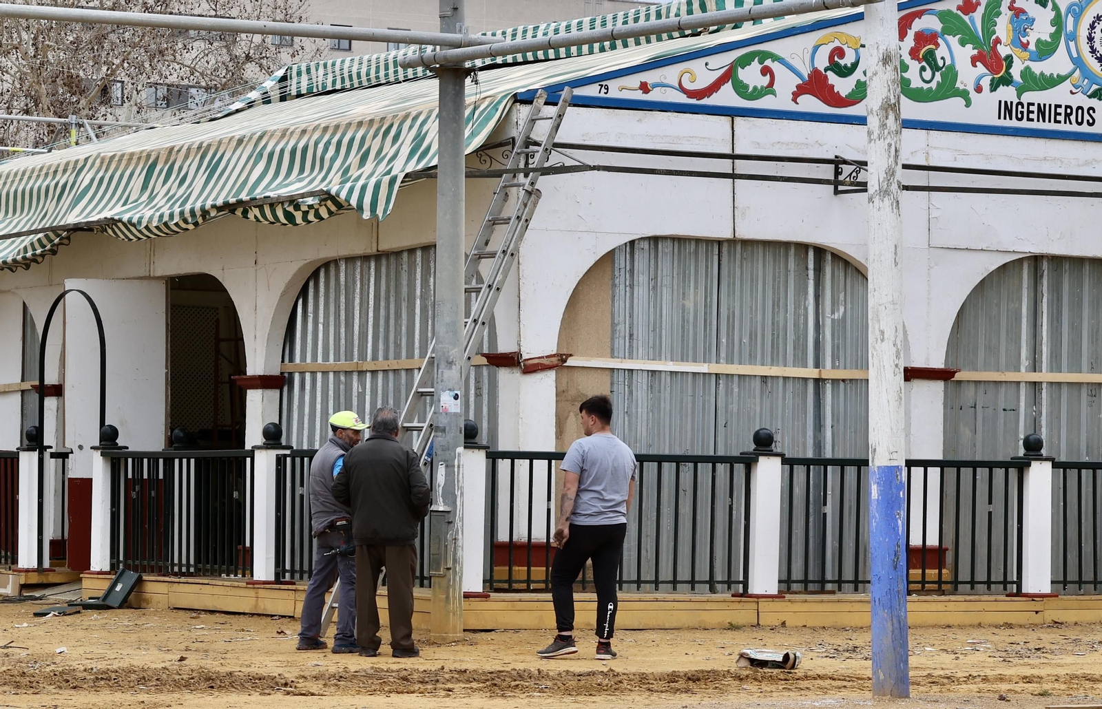Así avanzan los trabajos del montaje de la Feria de Abril 2025