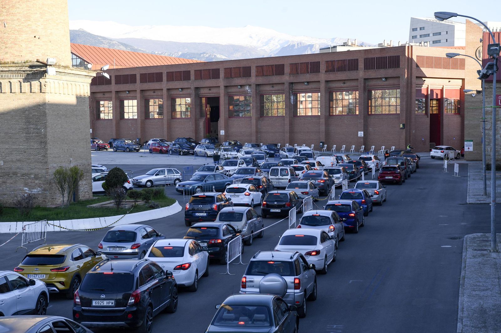Plano general del acceso de los coches al vaconódromo de Fermasa en lo primeros días de su entrada en servicio