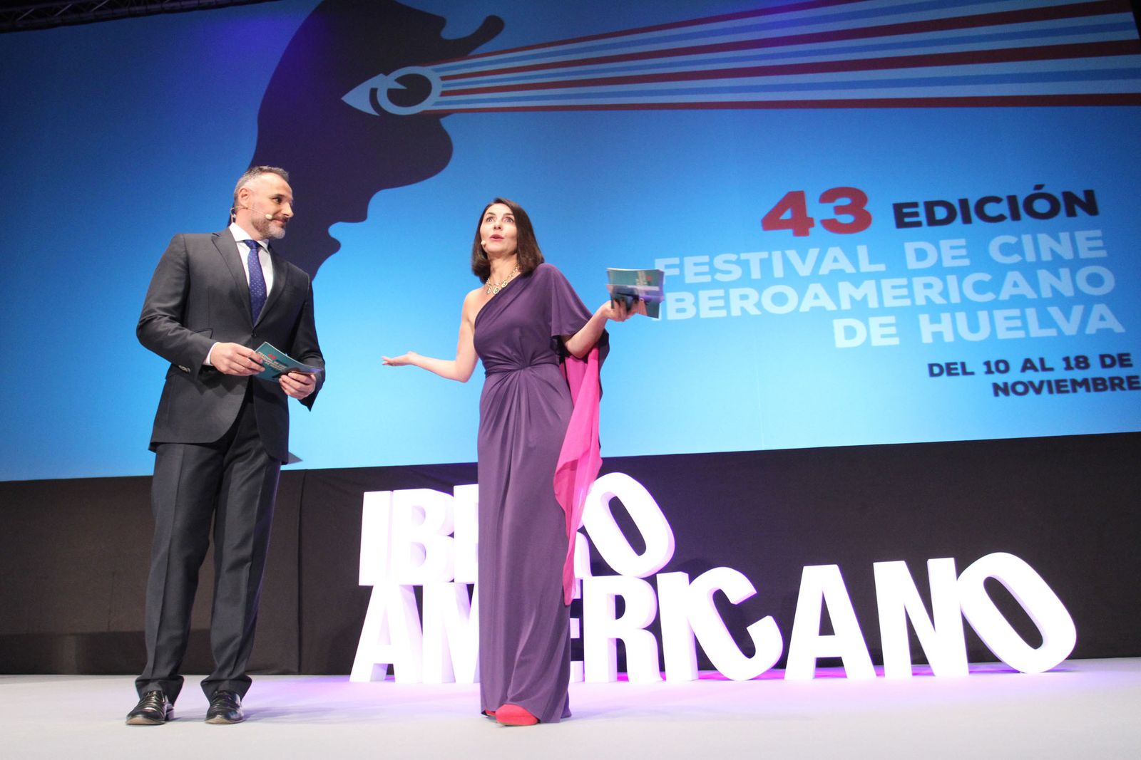 Gala inaugural de la 43 edición del Festival de cine Iberoamericano de Huelva.
